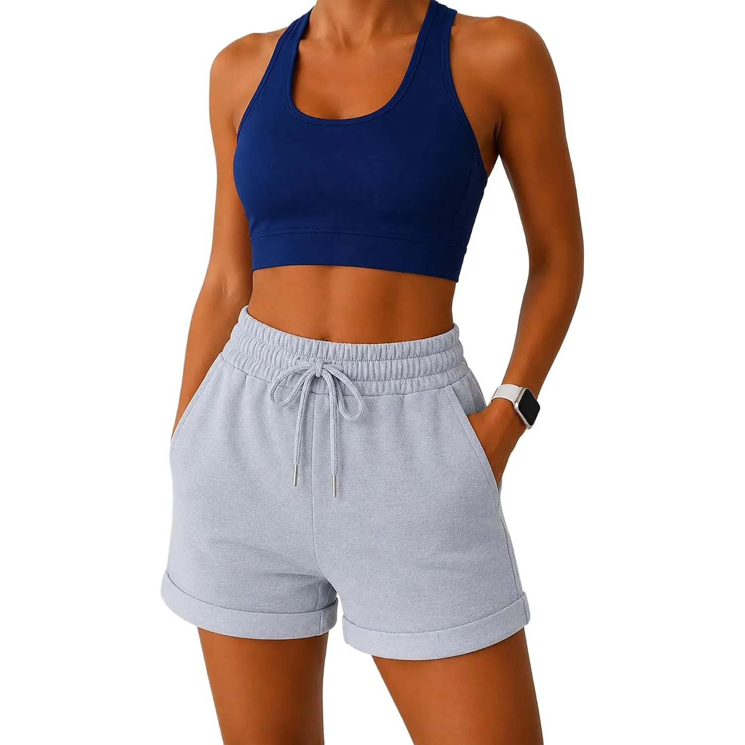 Smith & Solo Kurze Hose Damen - Shorts Sommer Hosen, Laufhose Kurz Sporthose, Trainingshose Sportshorts Women Laufshorts