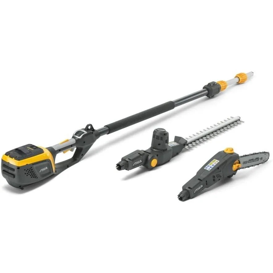 STIGA MT 500e Kit Akku-Multifunktionswerkzeug - Heckenschere und Astschere, Doppelklinge 46 cm, Schneidbalken 25 cm, Te…