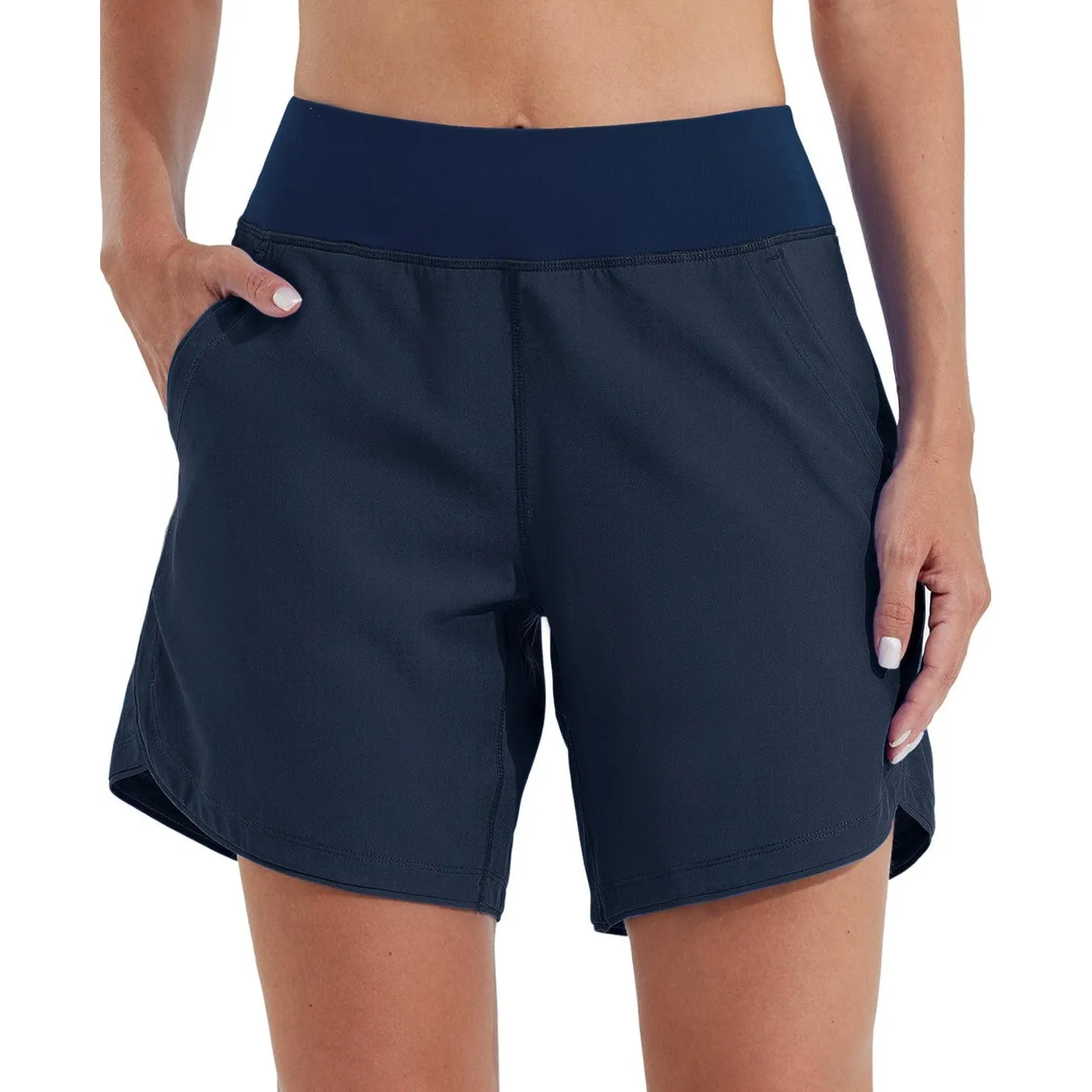 WILLIT Badeshorts Damen Badehose Schwimmen Boardshorts Schnelltrocknend Sommer Bikini Shorts High Waist Trunks UPF50+ U…