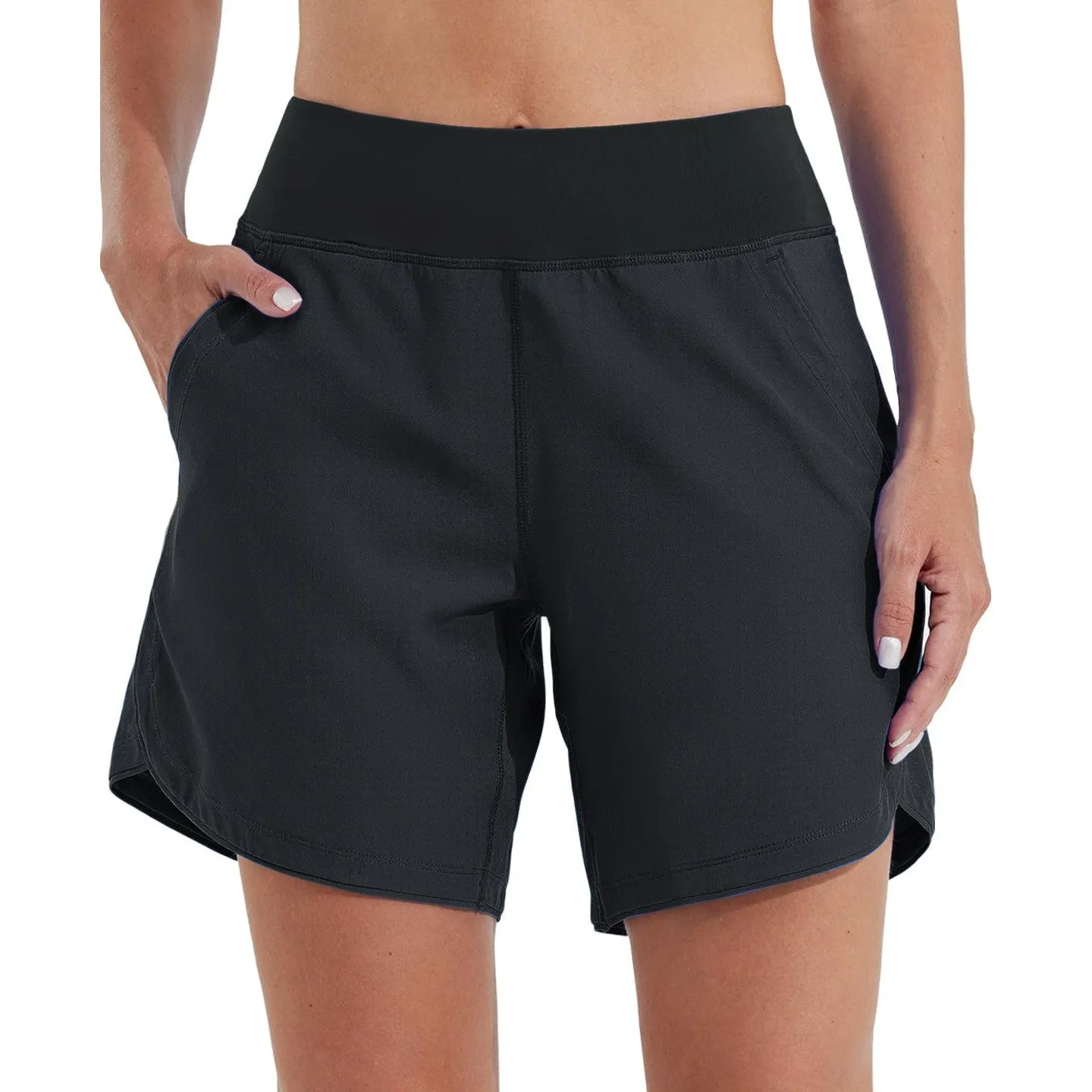 WILLIT Badeshorts Damen Badehose Schwimmen Boardshorts Schnelltrocknend Sommer Bikini Shorts High Waist Trunks UPF50+ U…