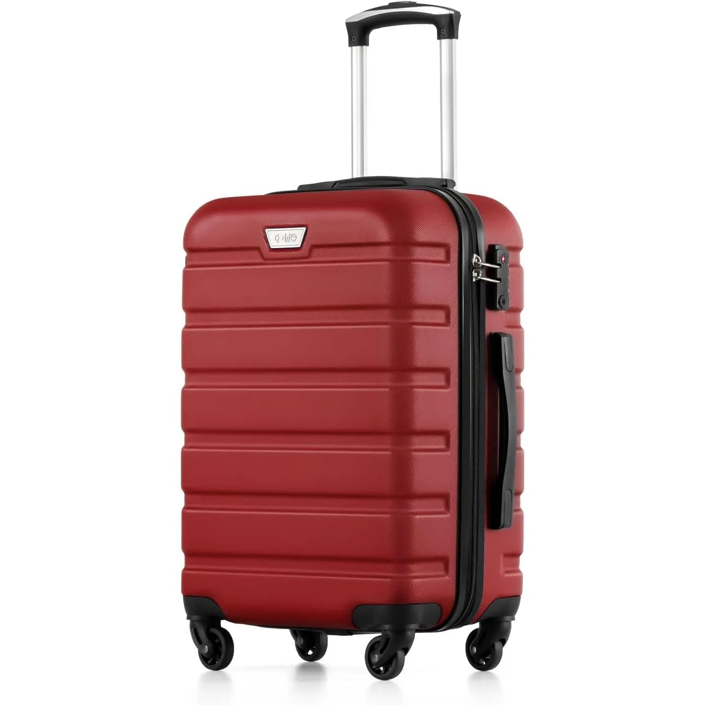 COOLIFE Handgepäck Koffer für EasyJet, 56 cm M, PC+ABS, Leicht Hartschale