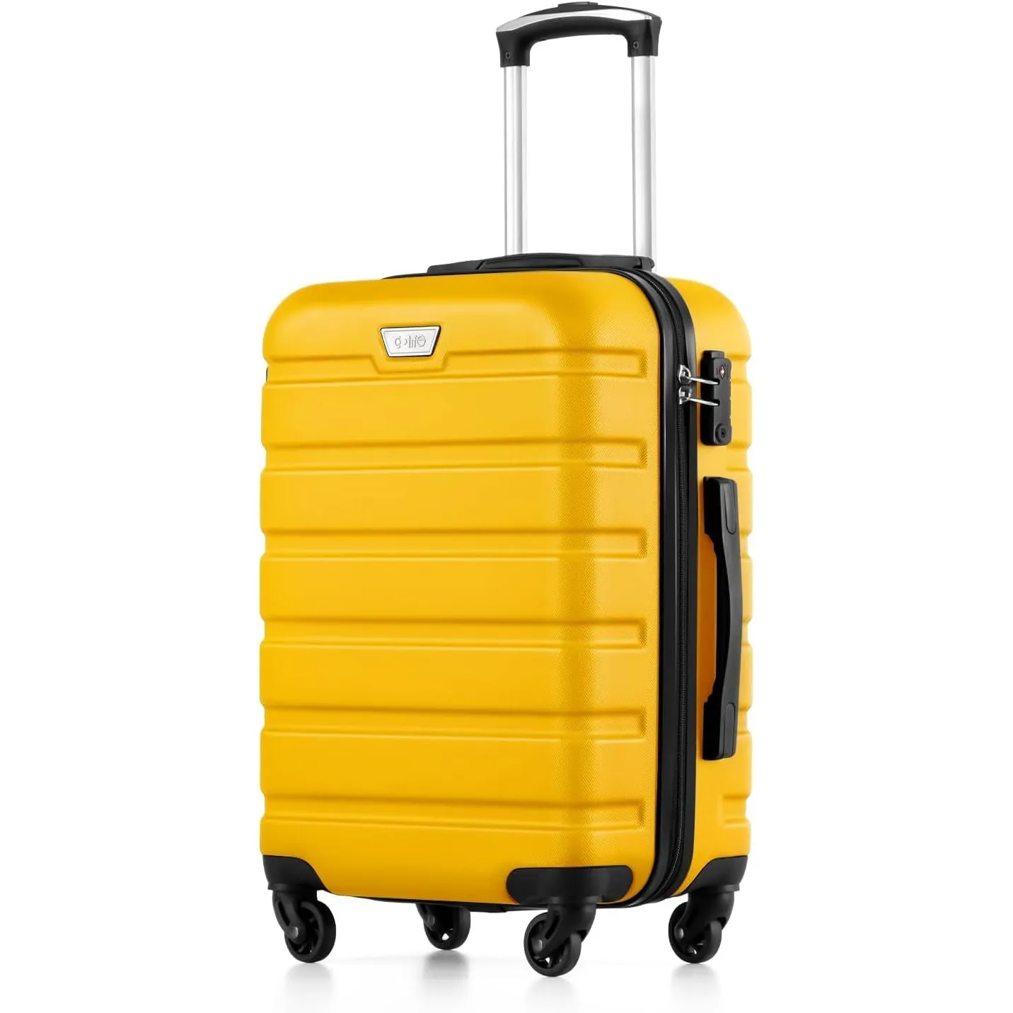 COOLIFE Handgepäck Koffer für EasyJet, 56 cm M, PC+ABS, Leicht Hartschale