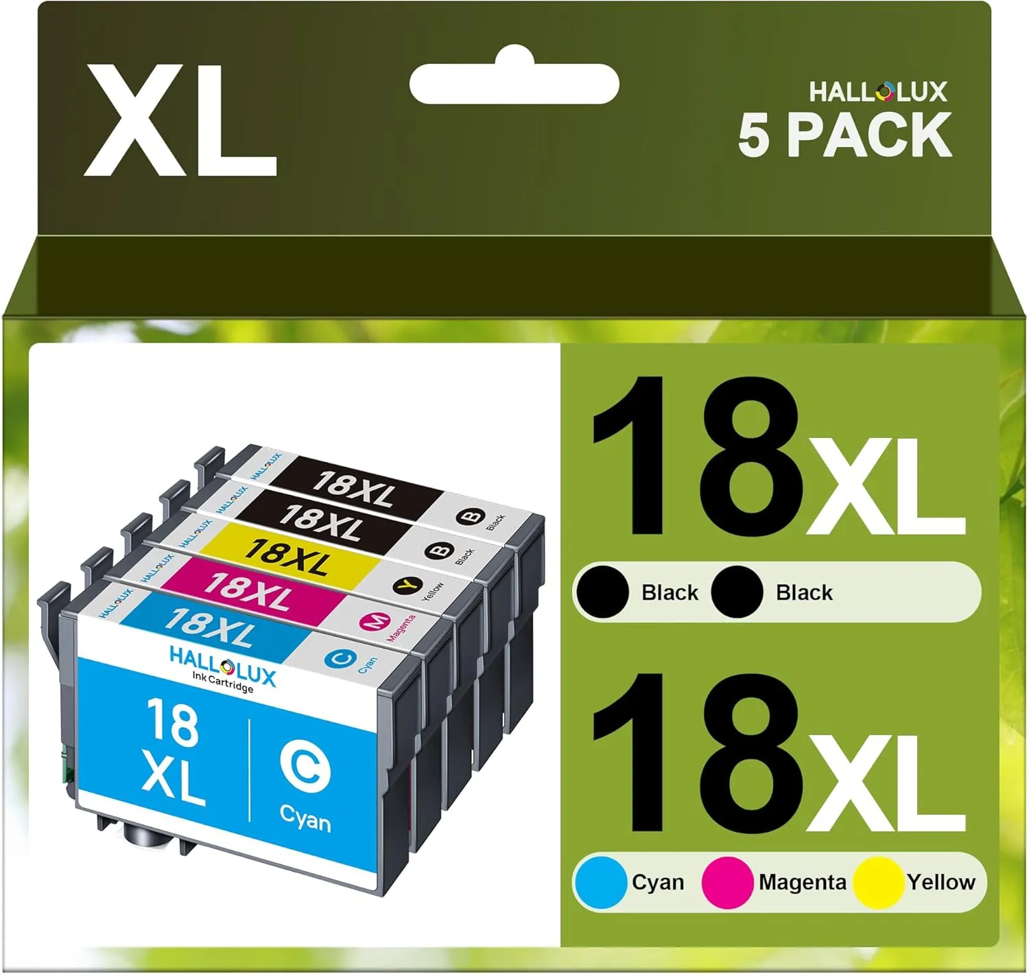 18XL Multipack Druckerpatronen Kompatibel für Epson 18XL 18 für Epson XP 322 Druckerpatronen für XP-305 XP-215 XP-225 XP-412 XP-422 XP-325 XP-312 XP-315 XP-205 XP-415 XP-425(5er-Pack)