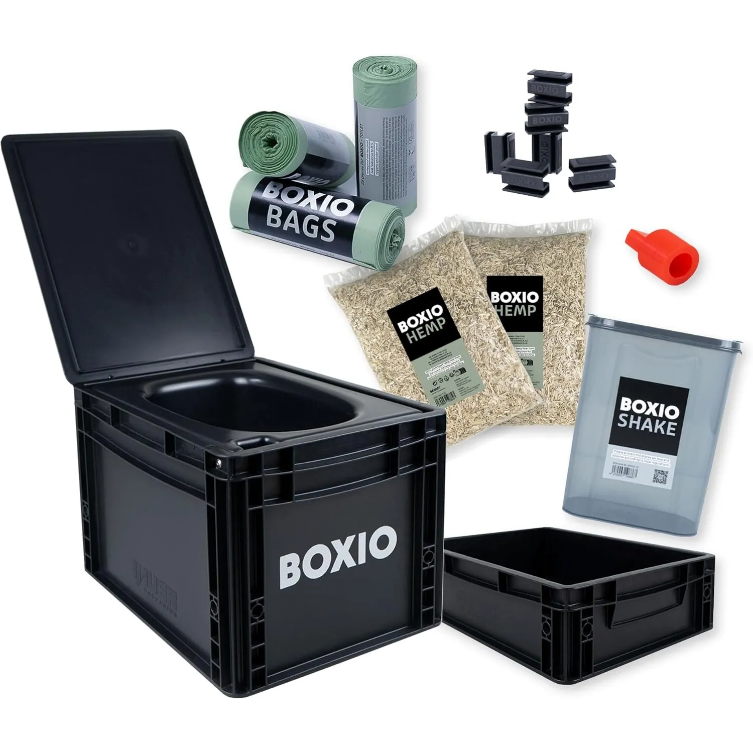 BOXIO - Toilet Max+: Campingtoilette Komplettset, Mobile Trockentrenntoilette ohne Chemie für Camping, Van, Outdoor, Da…