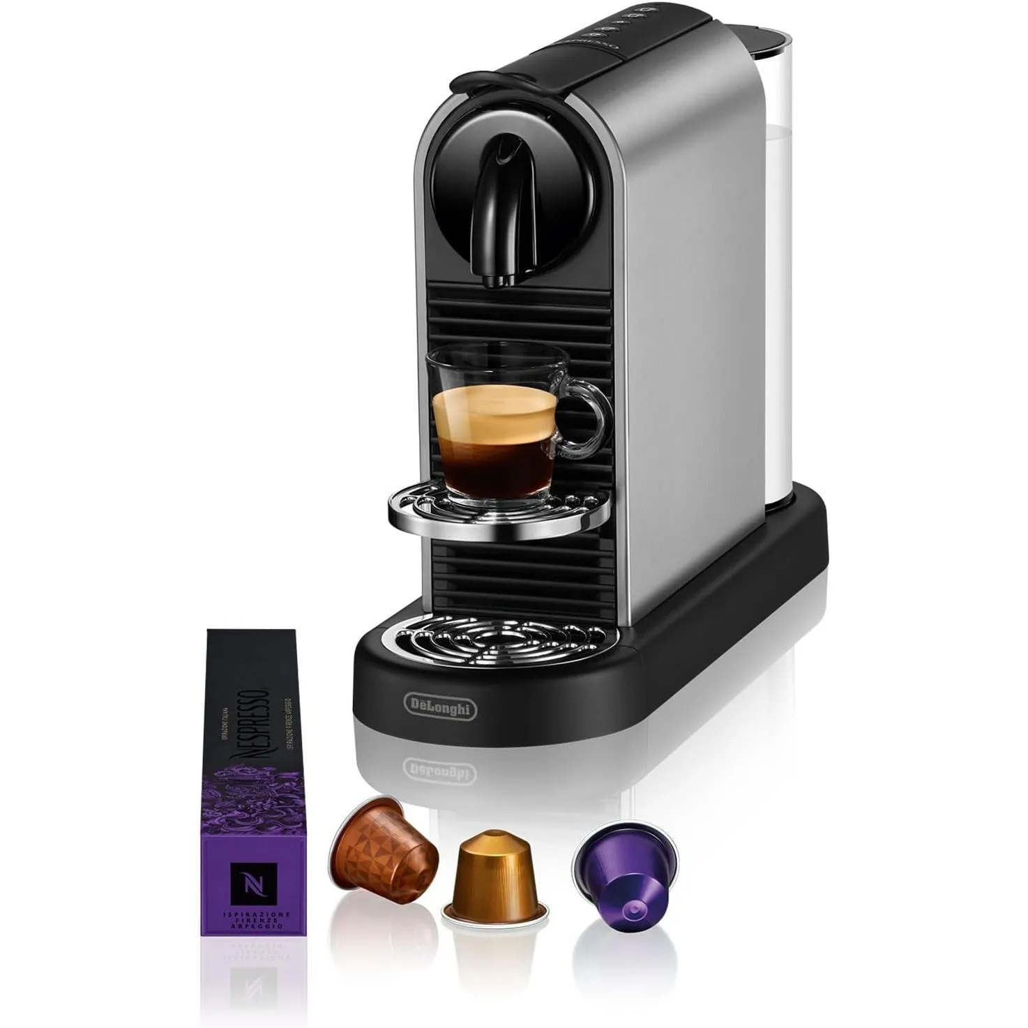NESPRESSO DE’LONGHI CitiZ Platinum Titan Original Kapselmaschine EN220.T