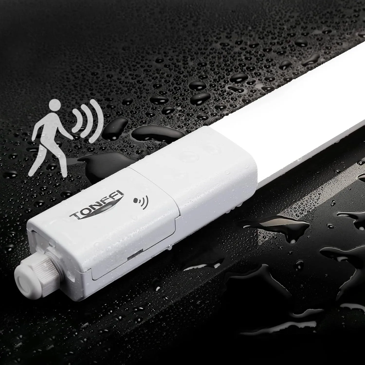 TONFFI LED Feuchtraumleuchte 115CM mit Bewegungsmelder, 4000K Neutralweiß Verknüpfbar LED Deckenleuchte Röhre 36W, IP65…
