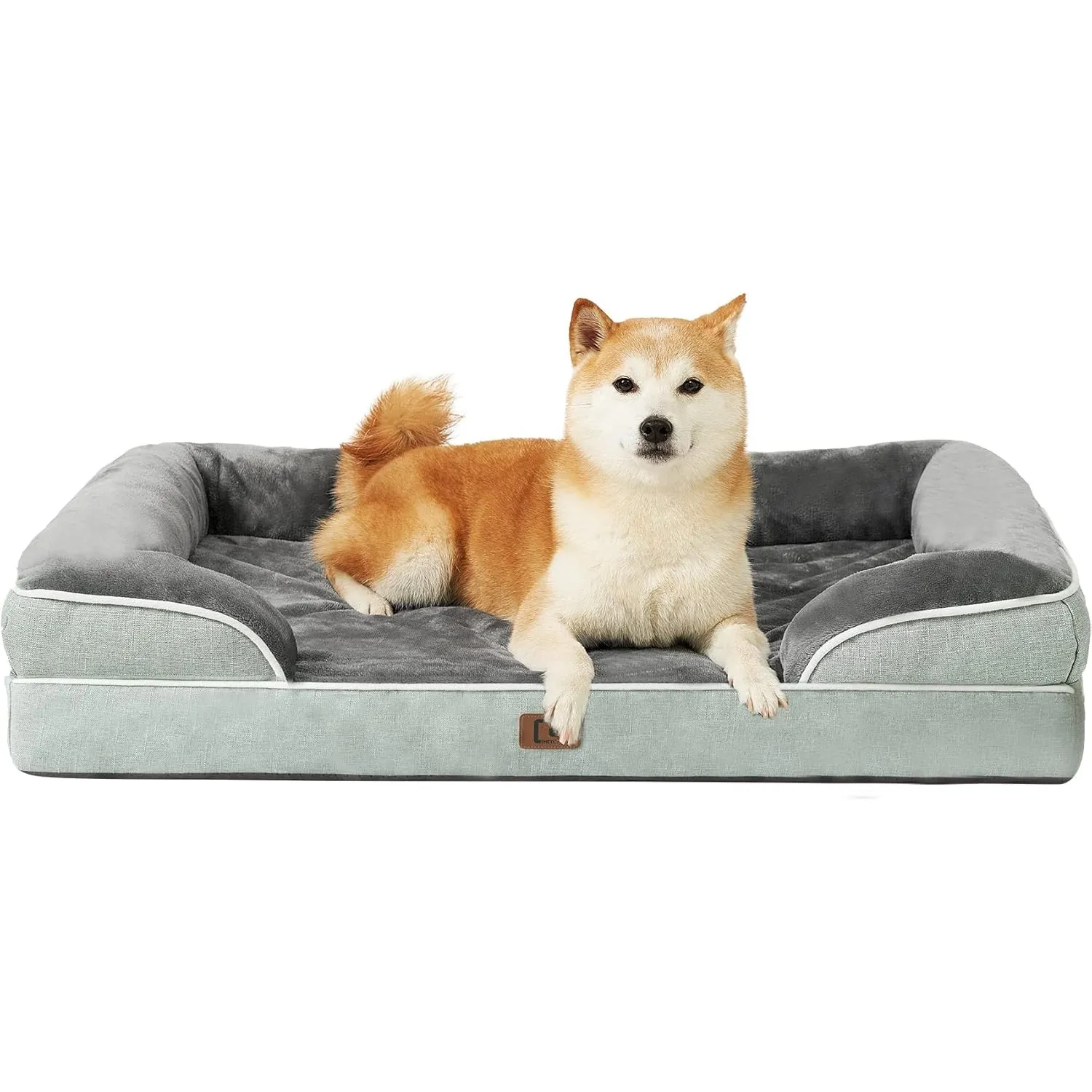 EHEYCIGA Orthopädisches Hundebett Grosse Hunde, 91x68cm, Memory Foam Hundekorb Mittelgroße Hunde, Waschbar Hundesofa Wa…