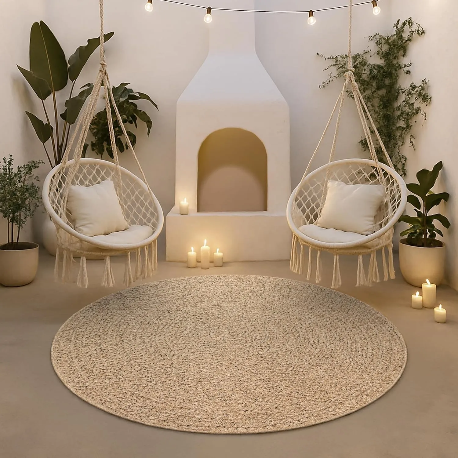 the carpet Kansas Outdoor Teppich – Wetterfester Indoor & Outdoor Teppich im Jute-Look für Balkon, Terrasse, Garten, Wo…