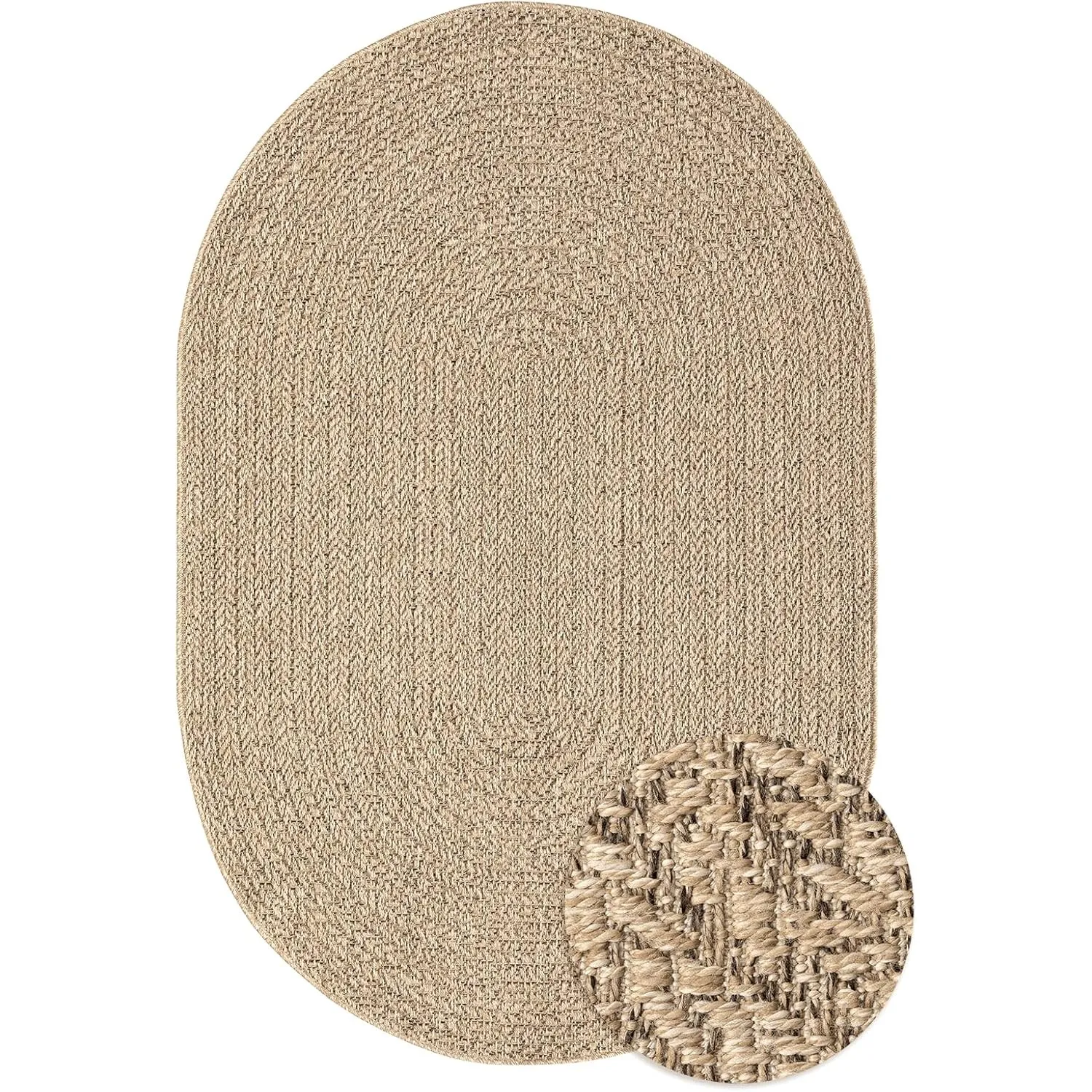the carpet Kansas Outdoor Teppich – Wetterfester Indoor & Outdoor Teppich im Jute-Look für Balkon, Terrasse, Garten, Wo…