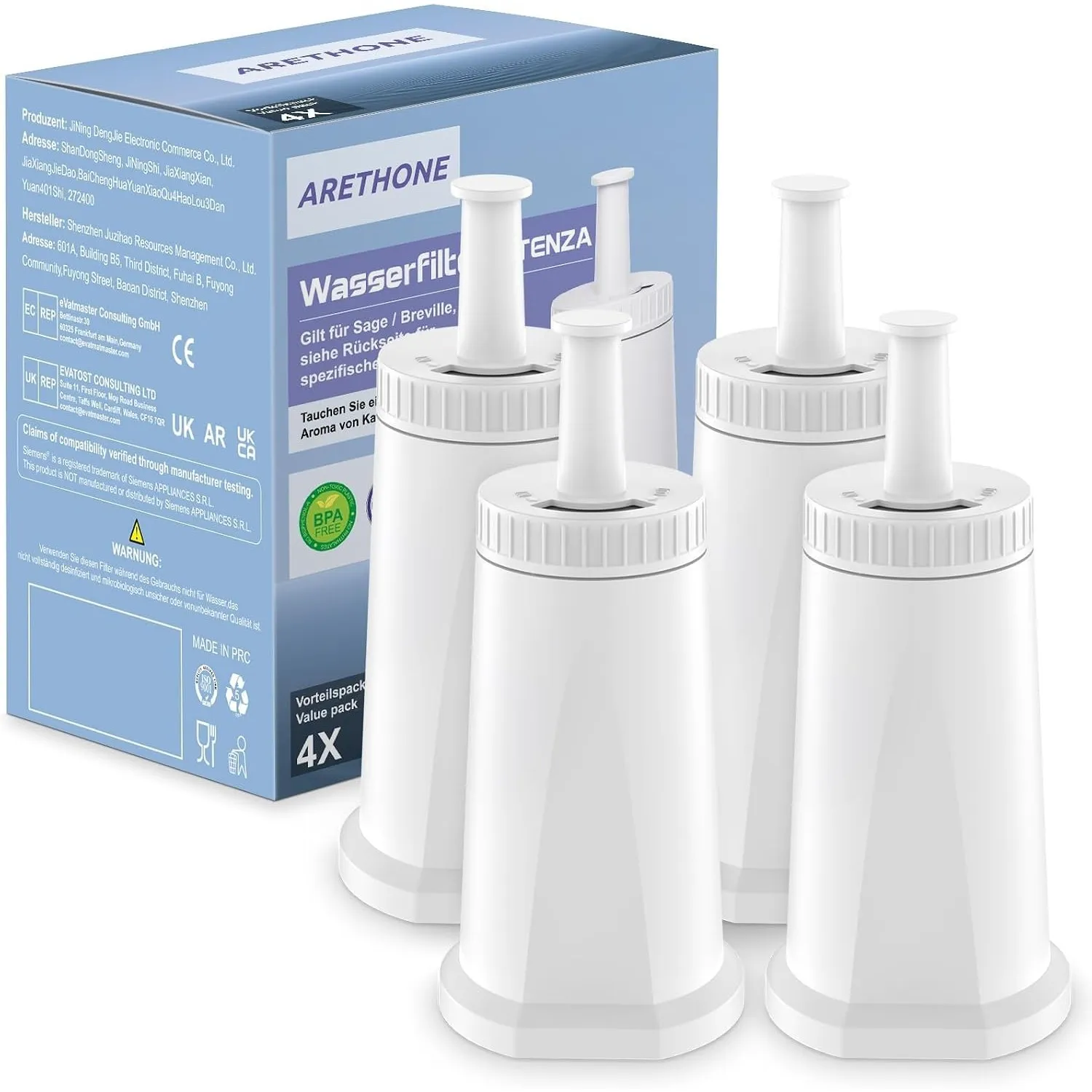 ARETHONE Wasserfilter Ersatz für Sage Filter, Ersatz für Sage Barista Express Pro Wasserfilter, Water Filter für SES810…