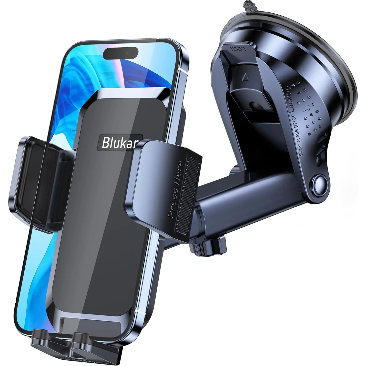 Blukar Handyhalterung Auto [Upgrade Saugnapf] Handyhalter für Autos