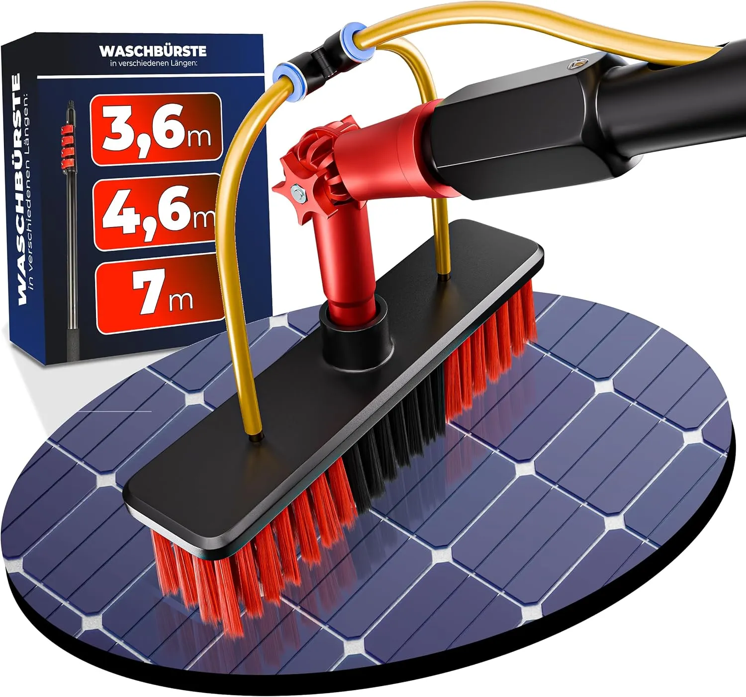 Teleskop Waschbürste 7 Meter | Aluminium | Perfekt als PV Anlage Reinigung oder PV Reinigungsbürste | Auch als Teleskop…