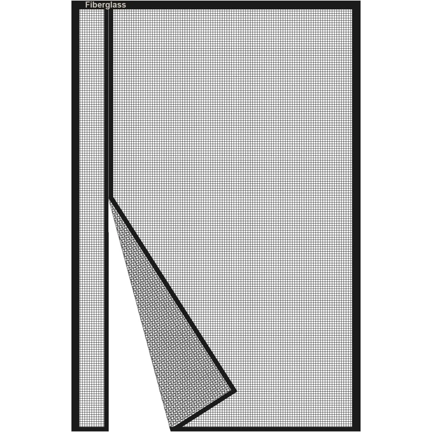 Risareyi Magnet Fliegengitter Tür 130x220cm, Seitliche Öffnung Fliegengitter Balkontür Ohne Bohren Insektenschutz Flieg…
