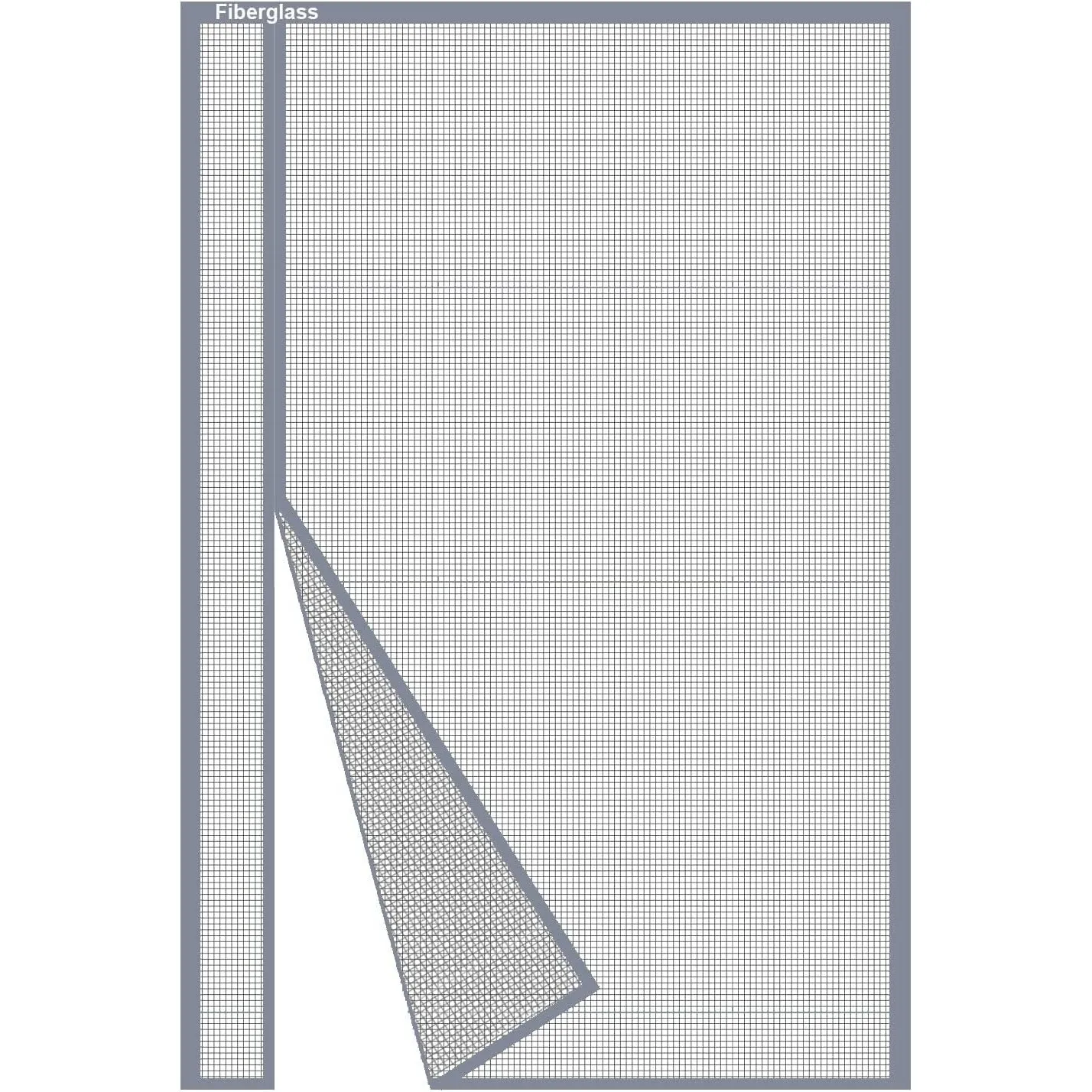 Risareyi Seitliche Öffnung Fliegengitter Tür Magnet 195x205cm, Grau Fiberglas Netz Fliegengitter Balkontür Ohne Bohren …