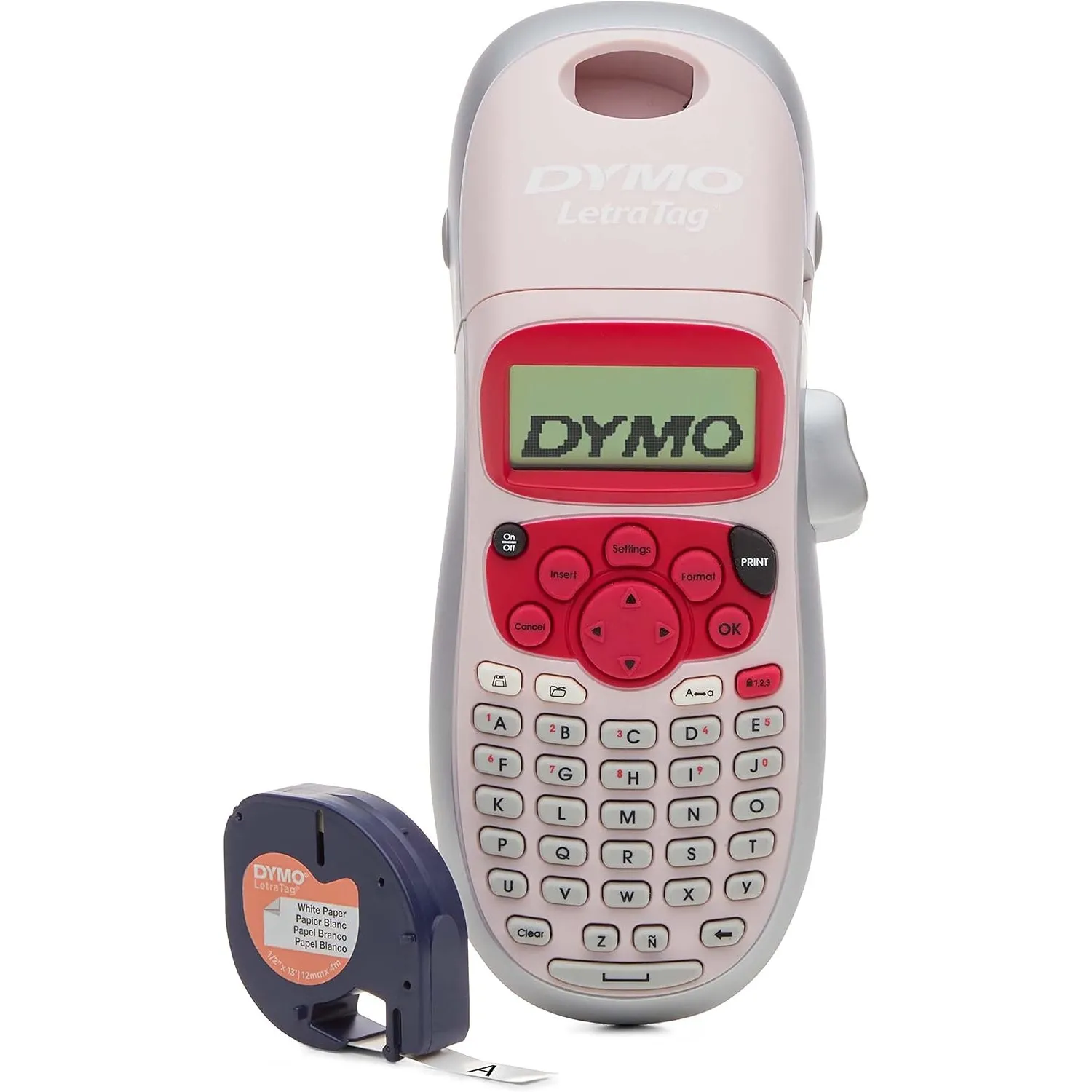 DYMO LetraTag LT-100H Beschriftungsgerät Handgerät | Tragbares Etikettiergerät mit ABC Tastatur | blau | Ideal fürs Bür…