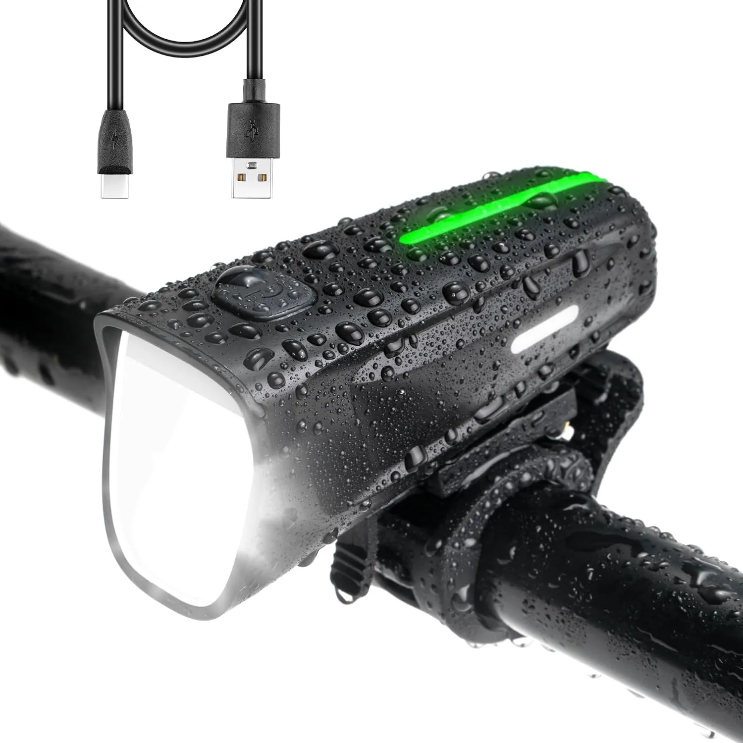 LED Fahrradlicht Vorne 100 LUX, Fahrradbeleuchtung stvzo zugelassen, Fahrradlampe USB Aufladbar mit Batterie Aufforderu…