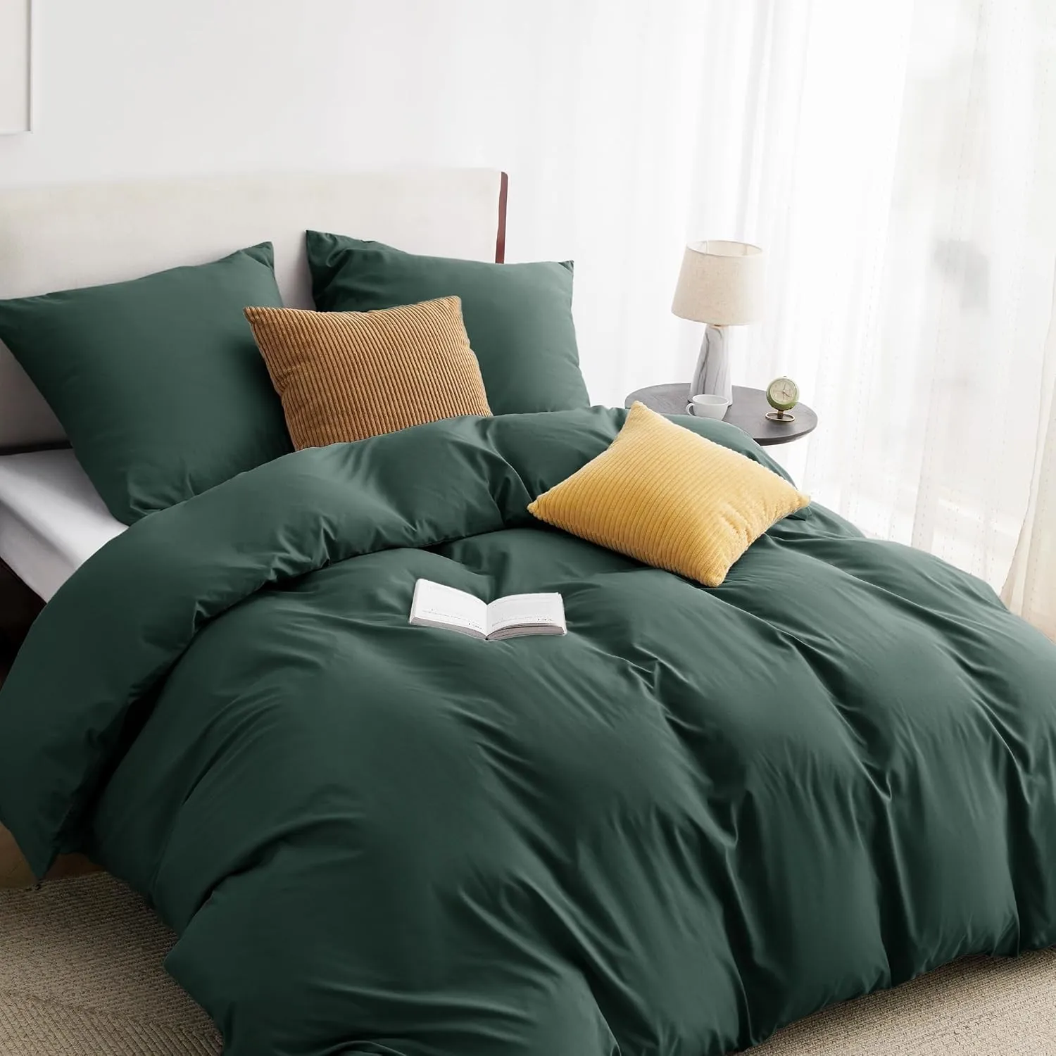 BEDSURE Bettwäsche 135x200 2teilig Waldgrün - 1 Bettbezug 135x200 cm + 1 Kissenbezug 80X80 cm, ÖKO-TEX Bettwäsche-Sets …