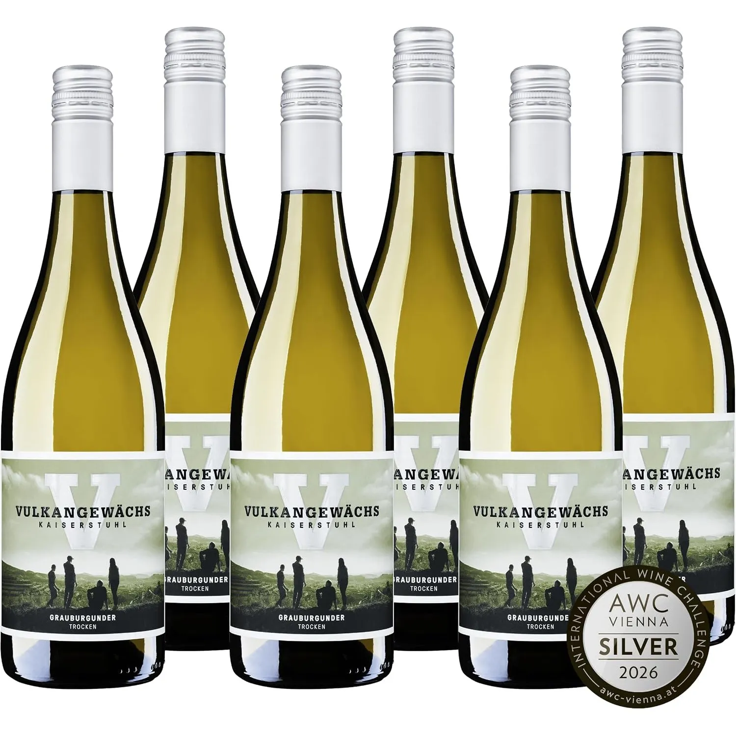 Vulkangewächs Kaiserstuhl Grauburgunder QbA trocken - SILBER 2026 AWC Vienna - Weißwein trocken mit zarten Fruchtaromen…