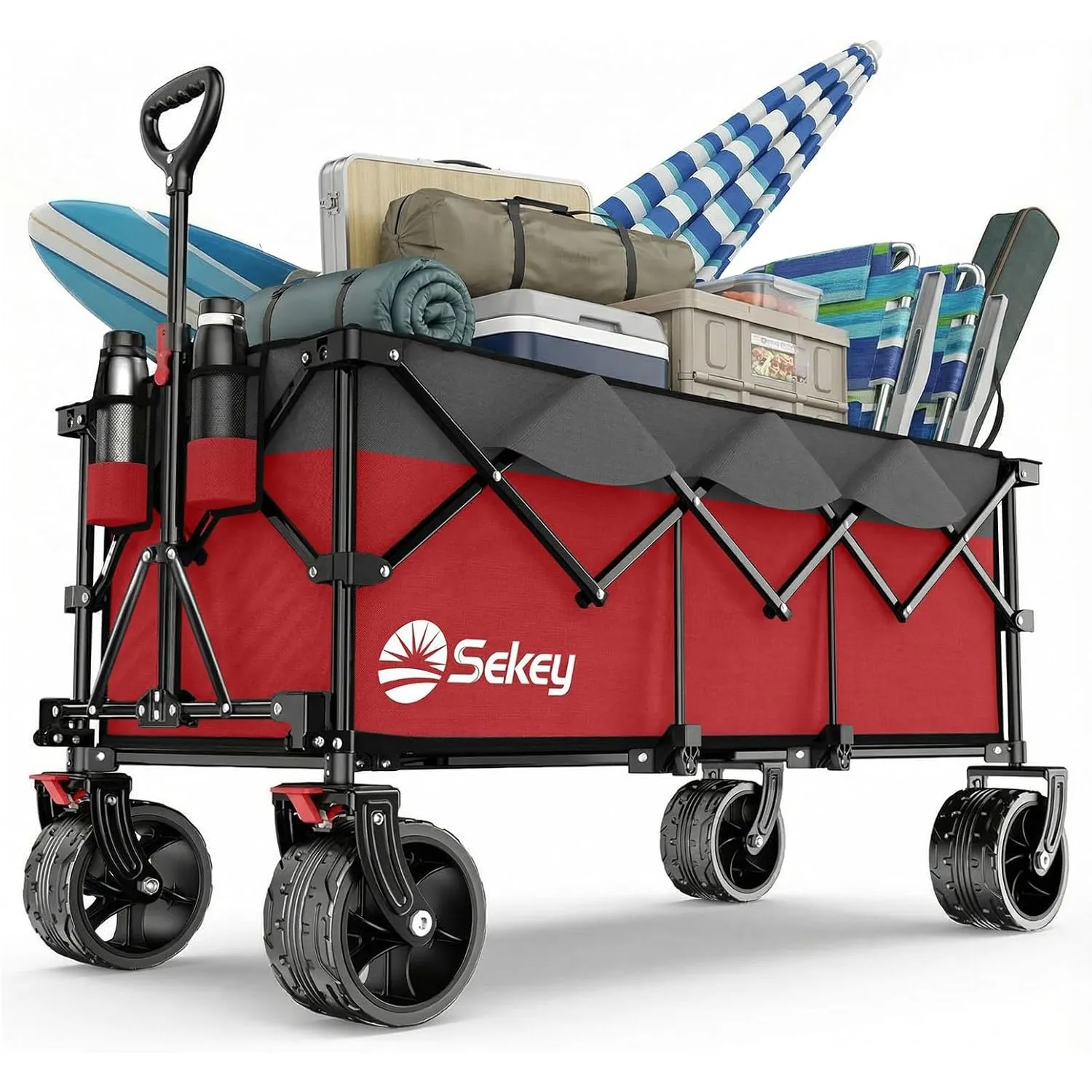 Sekey XXXL 4013 verlängerter Bollerwagen Faltbar 300L 200KG All-Terrain