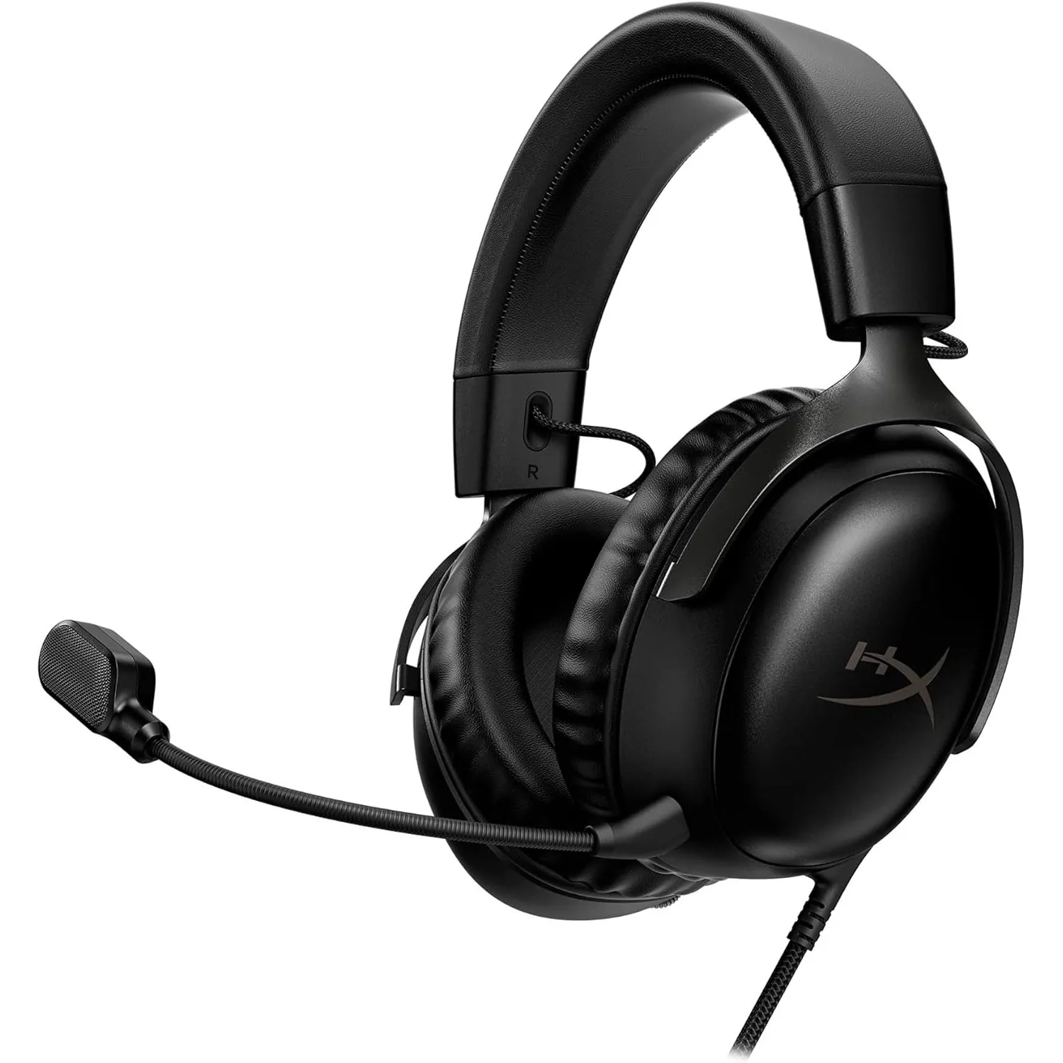 HyperX Cloud III – Kabelgebundenes Gaming-Headset, PC, PS5, Xbox Series X|S, abgewinkelte 53mm-Treiber, DTS, Memory-Sch…