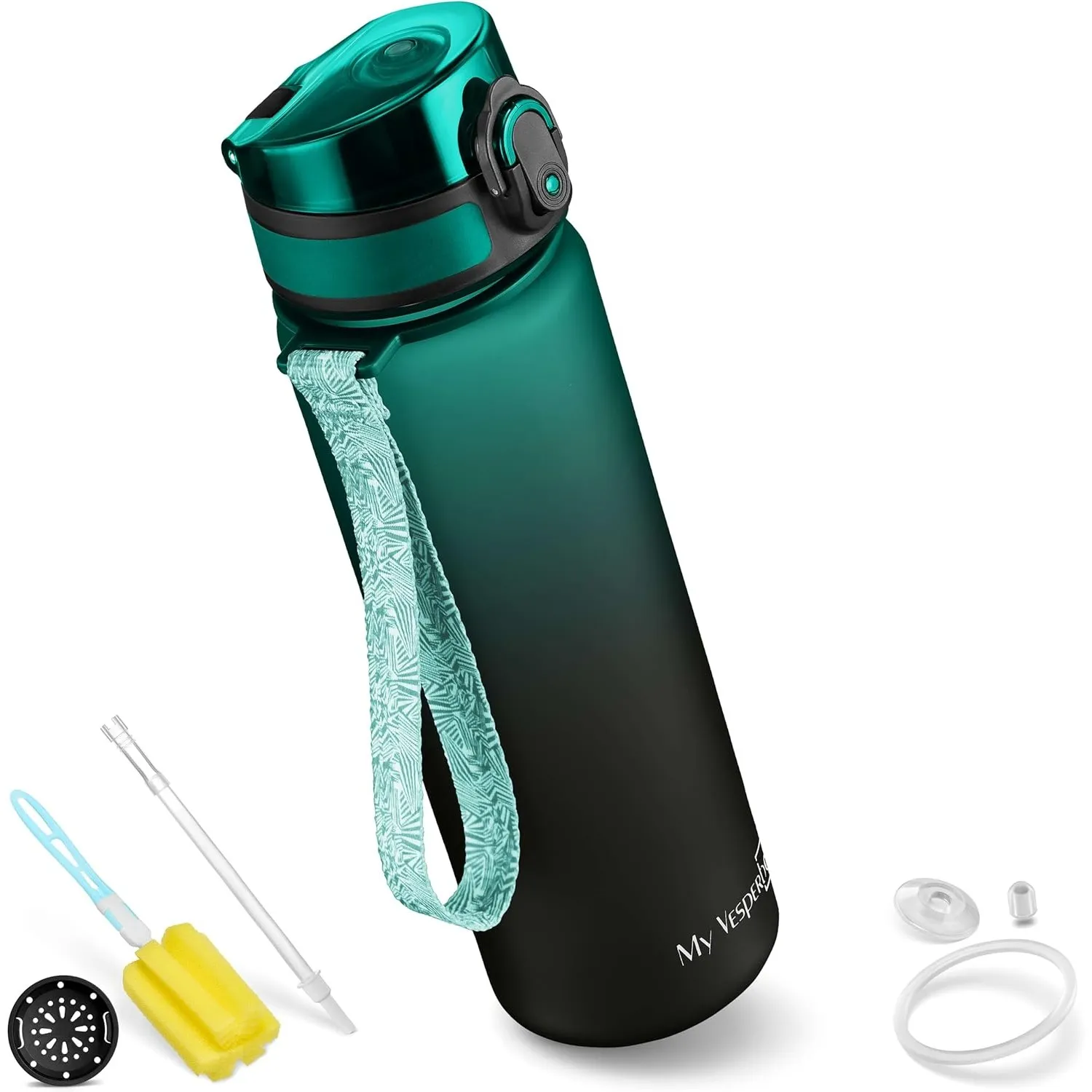 My Vesperbox® Trinkflasche Kinder [750ML] - Wasserflasche Kohlensäure Geeignet & Auslaufsicher - Water Bottle Kids - fü…