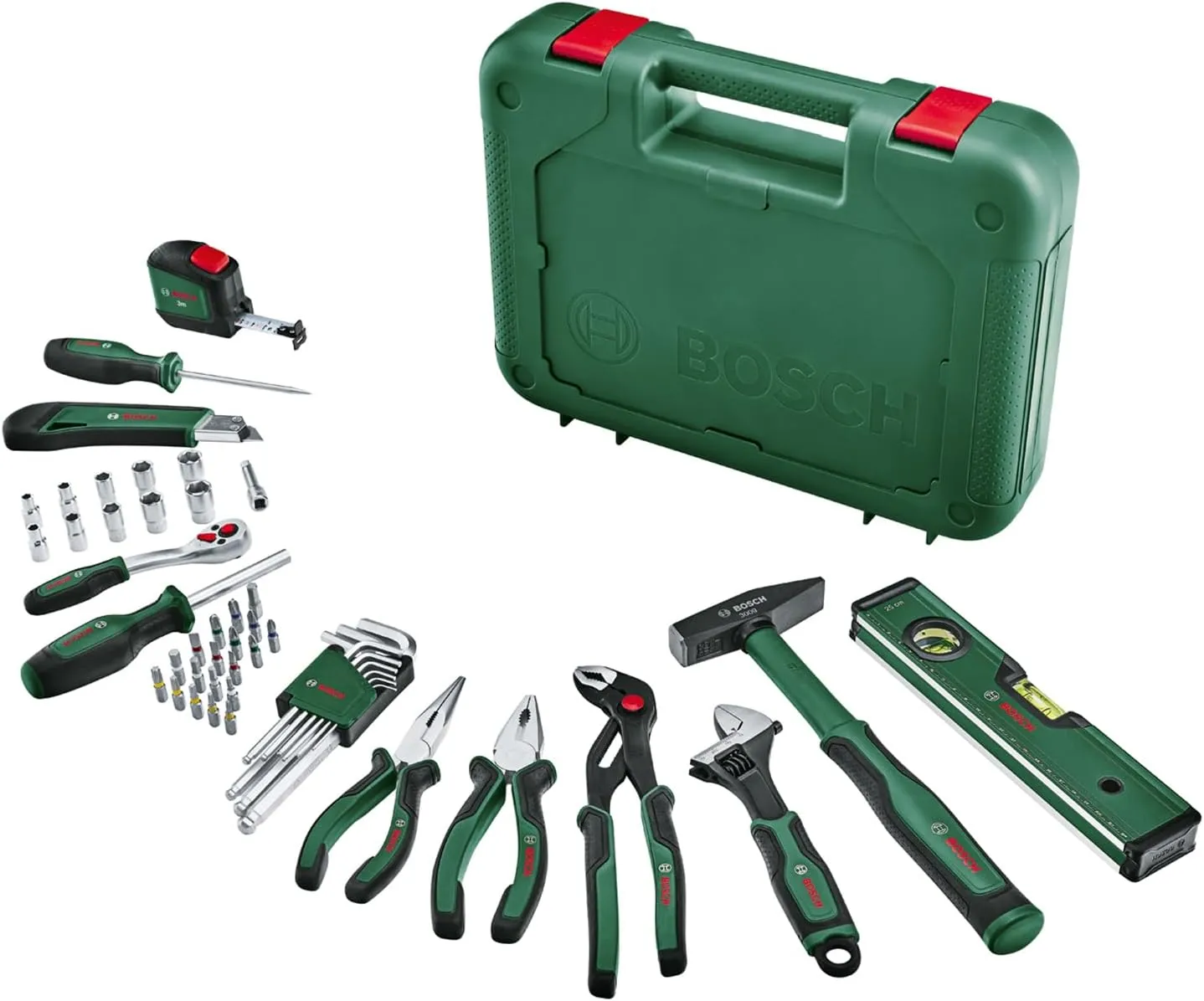 Bosch Handwerkzeug-Set Advanced, 52-teilig (Set mit hochwertigen Werkzeugen für erfahrene Heimwerker; lange Lebensdauer…