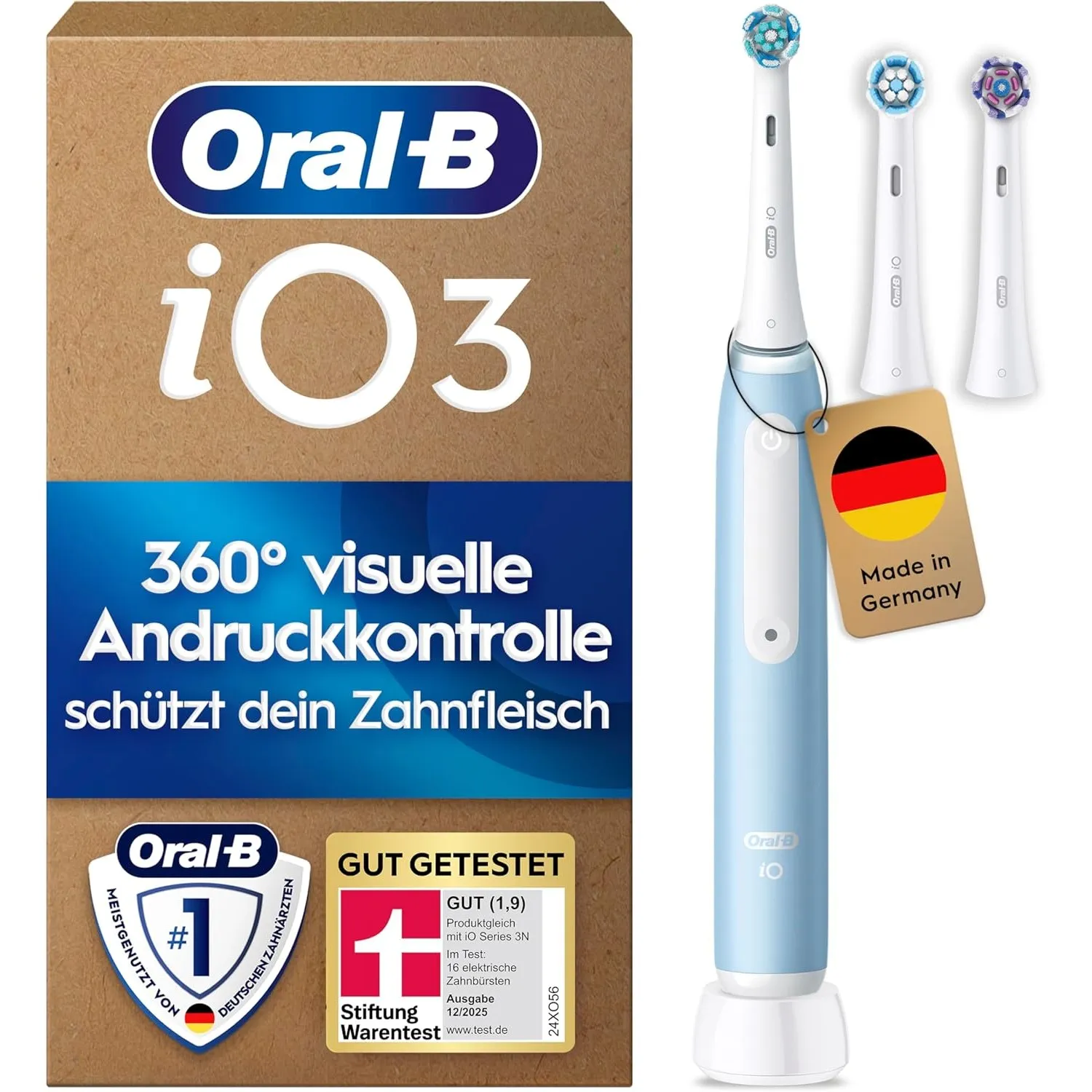 Oral-B iO Series 3 Elektrische Zahnbürste, Hellblau