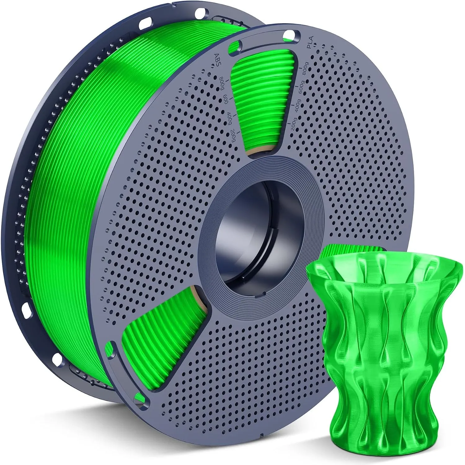 SUNLU PLA Filament 1.75mm Transparent Grün, 3D Drucker Filament PLA 1KG