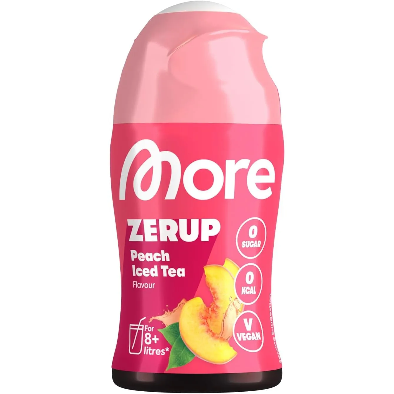 MORE Zerup, Peach Iced Tea, 65 ml, für bis zu 8 l Fertiggetränk