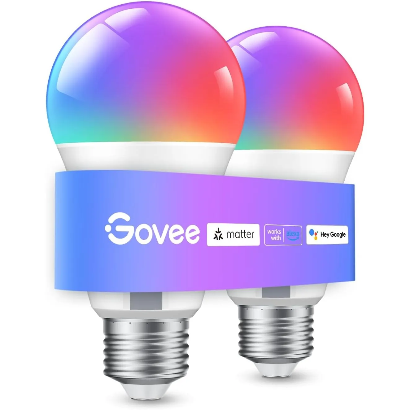 Govee Smart Glühbirne E27, WLAN LED Lampe RGBWW 800lm,dimmbare,2 Stück