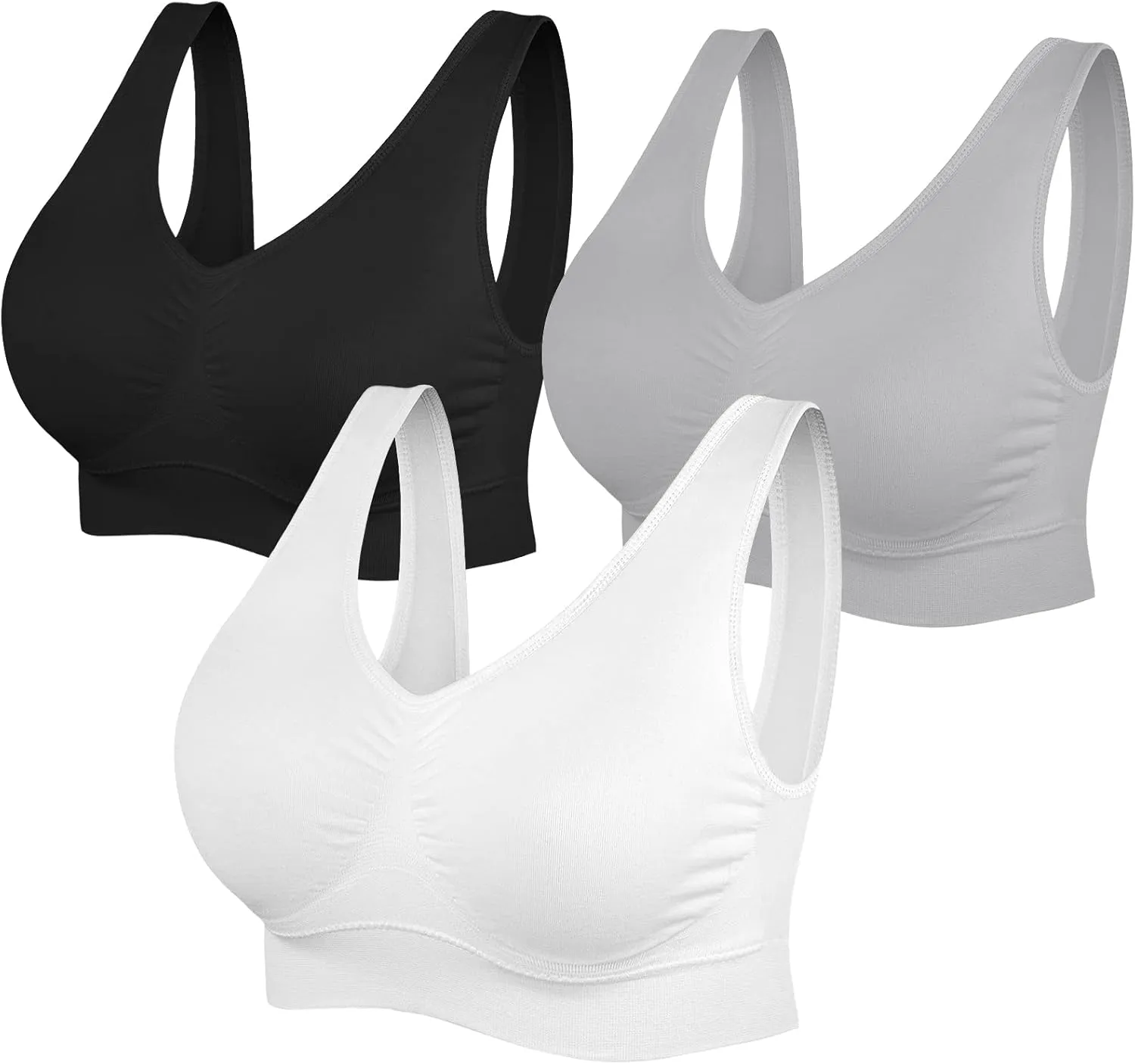 SIMIYA BH Damen ohne Bügel Bustier Damen große Brüste Schlaf BH Push up Sport BH gepolstert Bralette