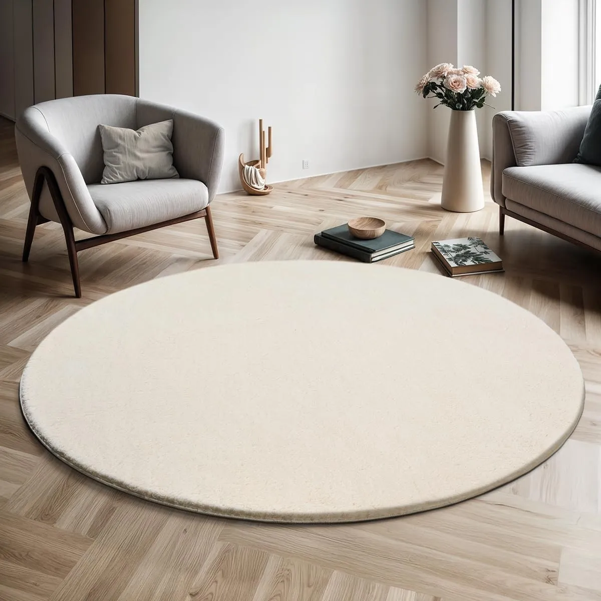 the carpet Relax Moderner Flauschiger Kurzflor Teppich, Anti-Rutsch Unterseite, Waschbar bis 30 Grad, Super Soft, Fello…