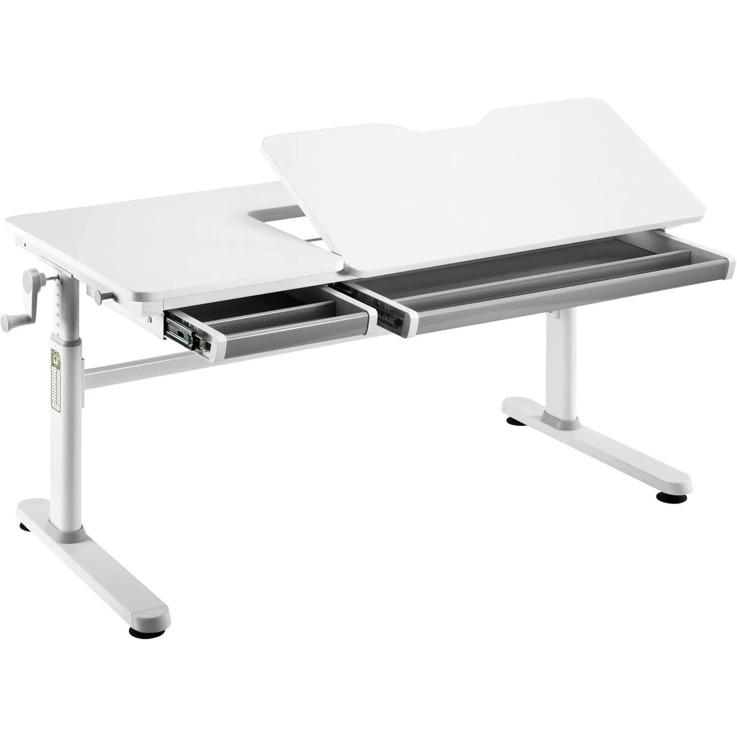 HOKO Kinderschreibtisch höhenverstellbar, Schreibtisch Kinder 120x60 cm