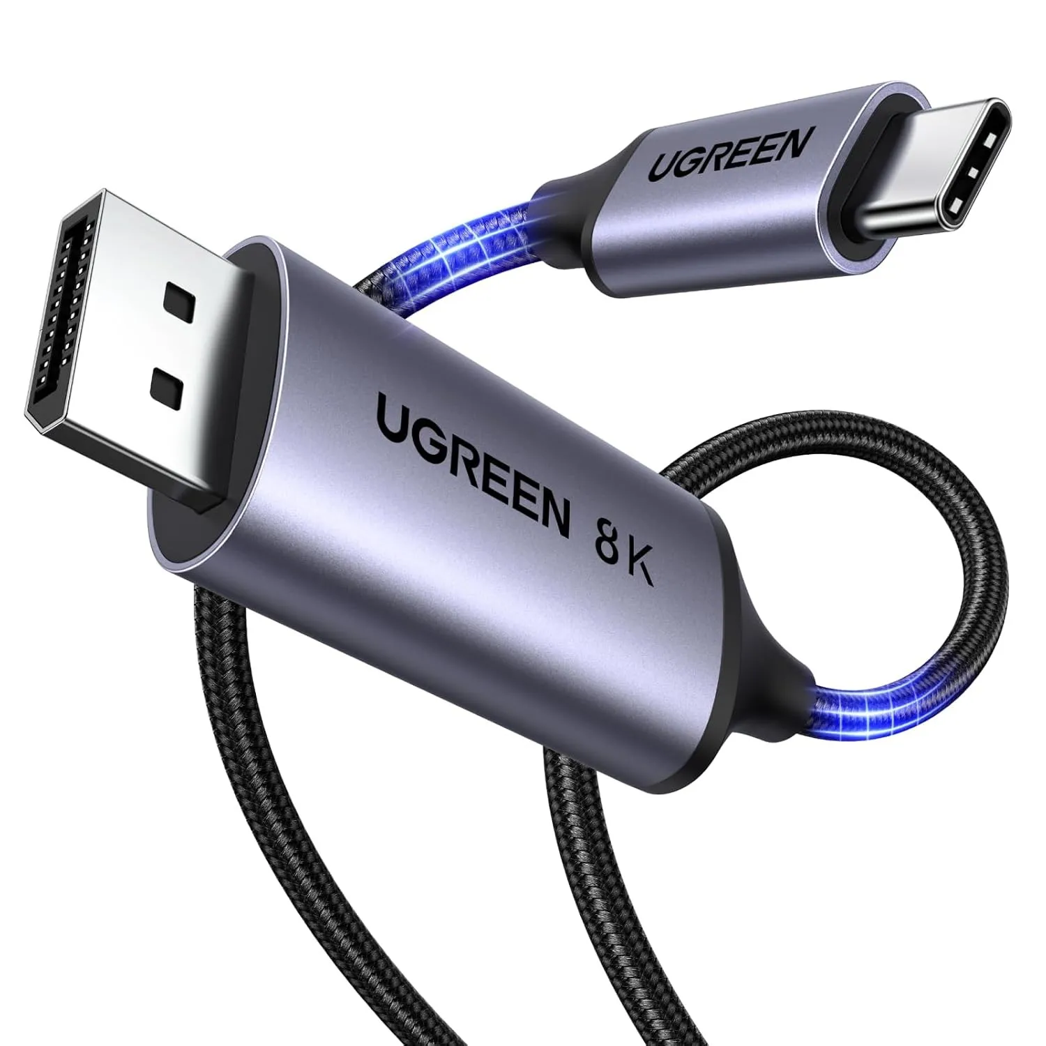 UGREEN USB C auf DisplayPort Kabel, DP 1.4, 8K 60Hz, 4K 240Hz 144Hz, 1M