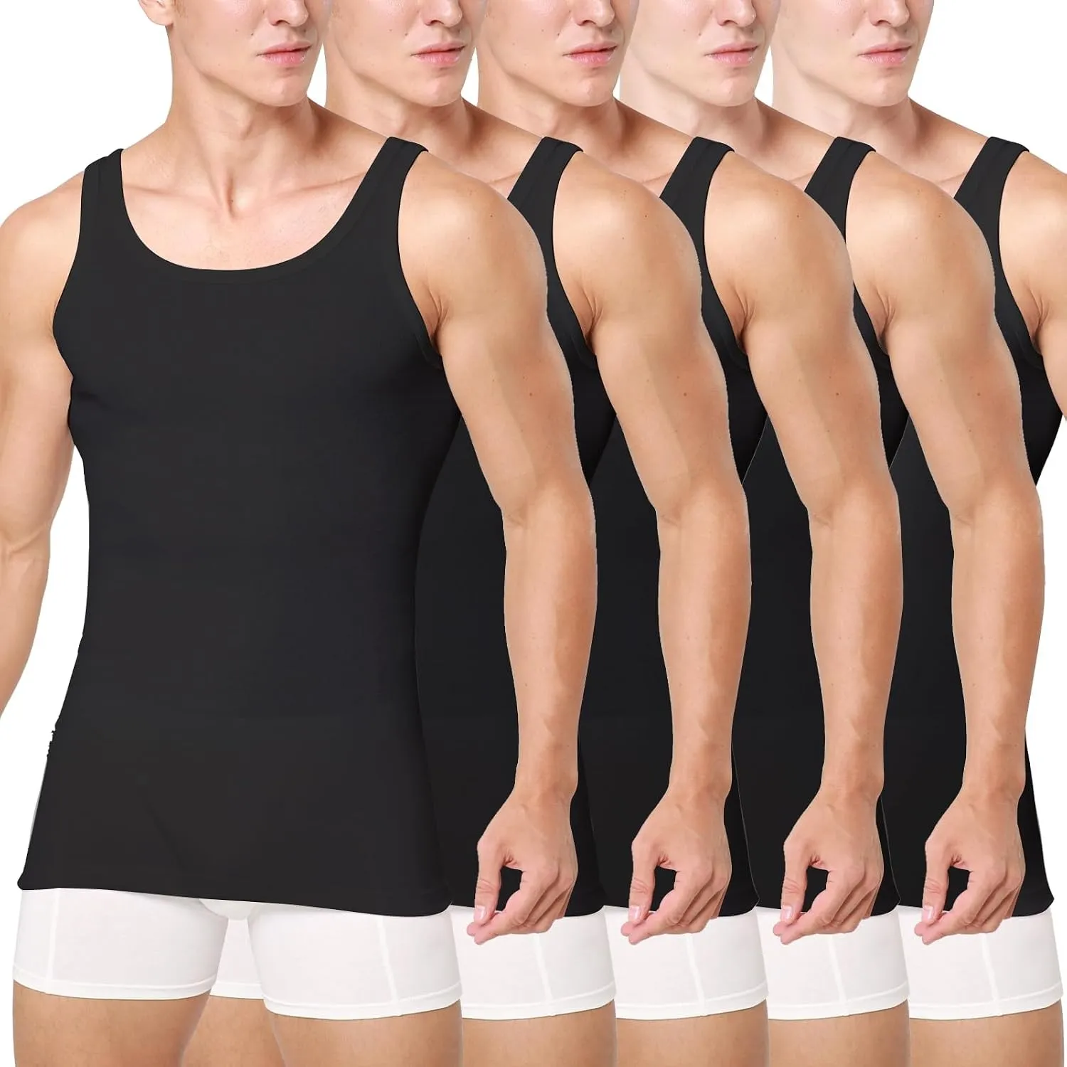 Smart Sir Unterhemd Herren 3/5er Pack 100% Baumwolle Bequem & Atmungsaktiv | Weiches & Hautfreundliches Material, tank …