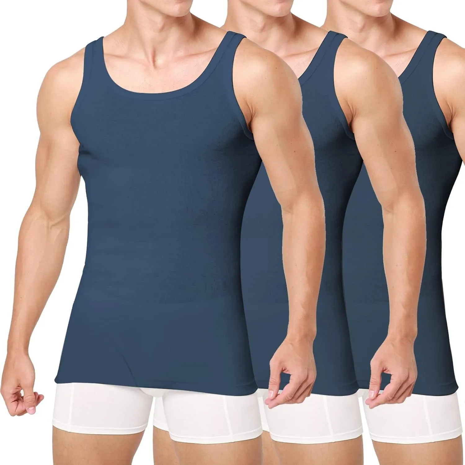 Smart Sir Unterhemd Herren 3/5er Pack 100% Baumwolle Bequem & Atmungsaktiv