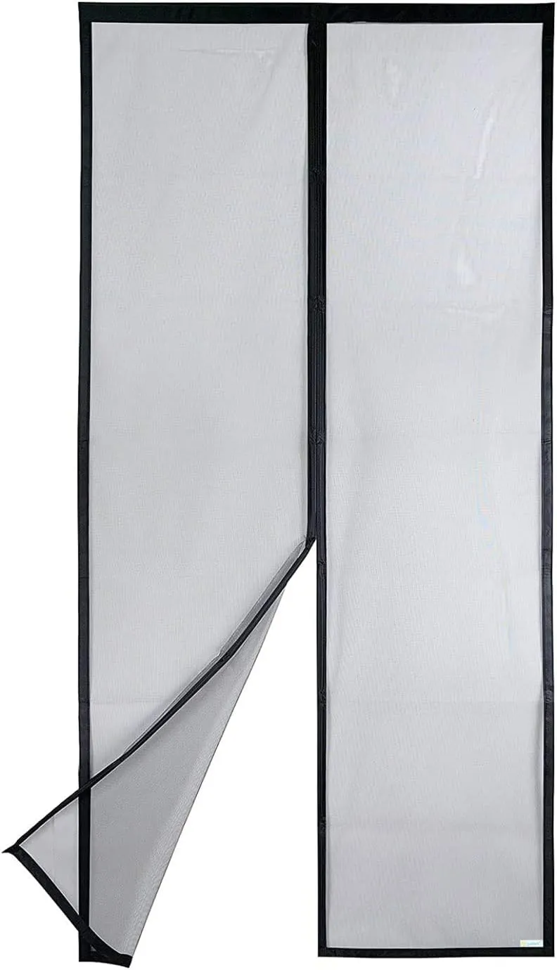 Apalus VP Fliegengitter Tür, Magnet Insektenschutz Balkontür 120x210 cm, 2 x Langlebiger als der Apalus Klassiker, Katzenkrallen Sicher, Stärkere Magneten, 3.8 cm Breites Klettband, Nicht Kürzbar