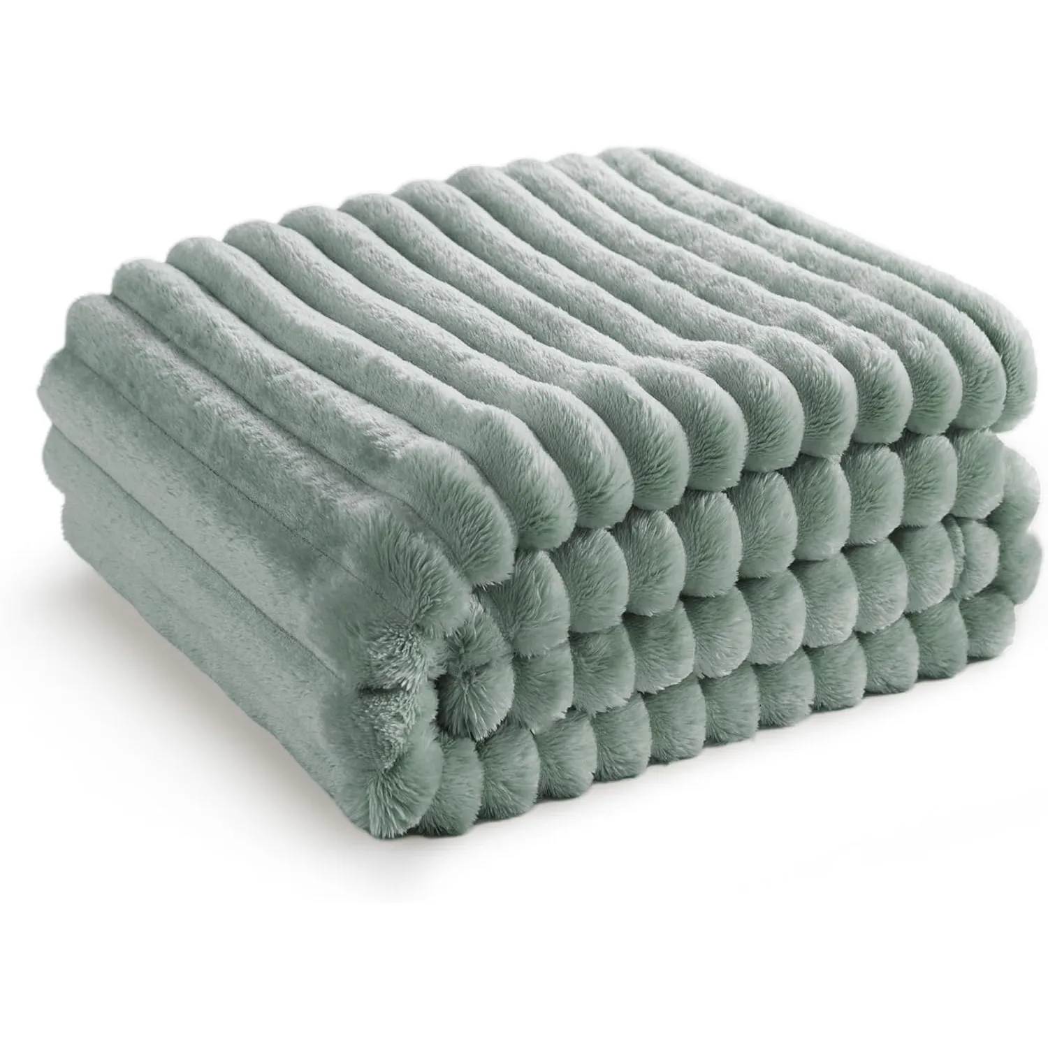 BEDSURE Kuscheldecke 130x170 Zimmer Deko - Tagesdecke, Grün
