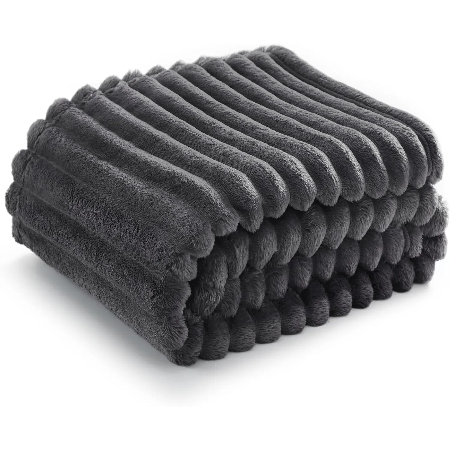 BEDSURE Kuscheldecke Flauschig - Wolldecke & Fleecedecke, Sofadecke, Weiche Warme Grobe Korddecke für Zimmer Deko, Wohn…