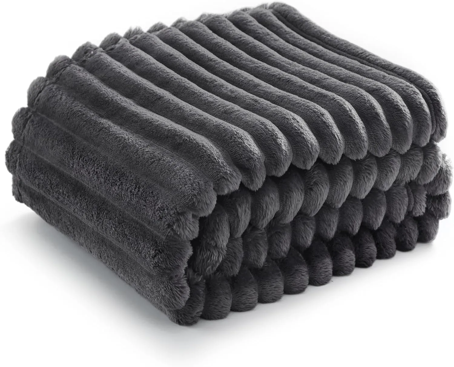 BEDSURE Kuscheldecke für Zimmer Deko - Wolldecke & Fleecedecke, Sofadecke, Weiche Warme Grobe Korddecke Gemütlicher Übe…