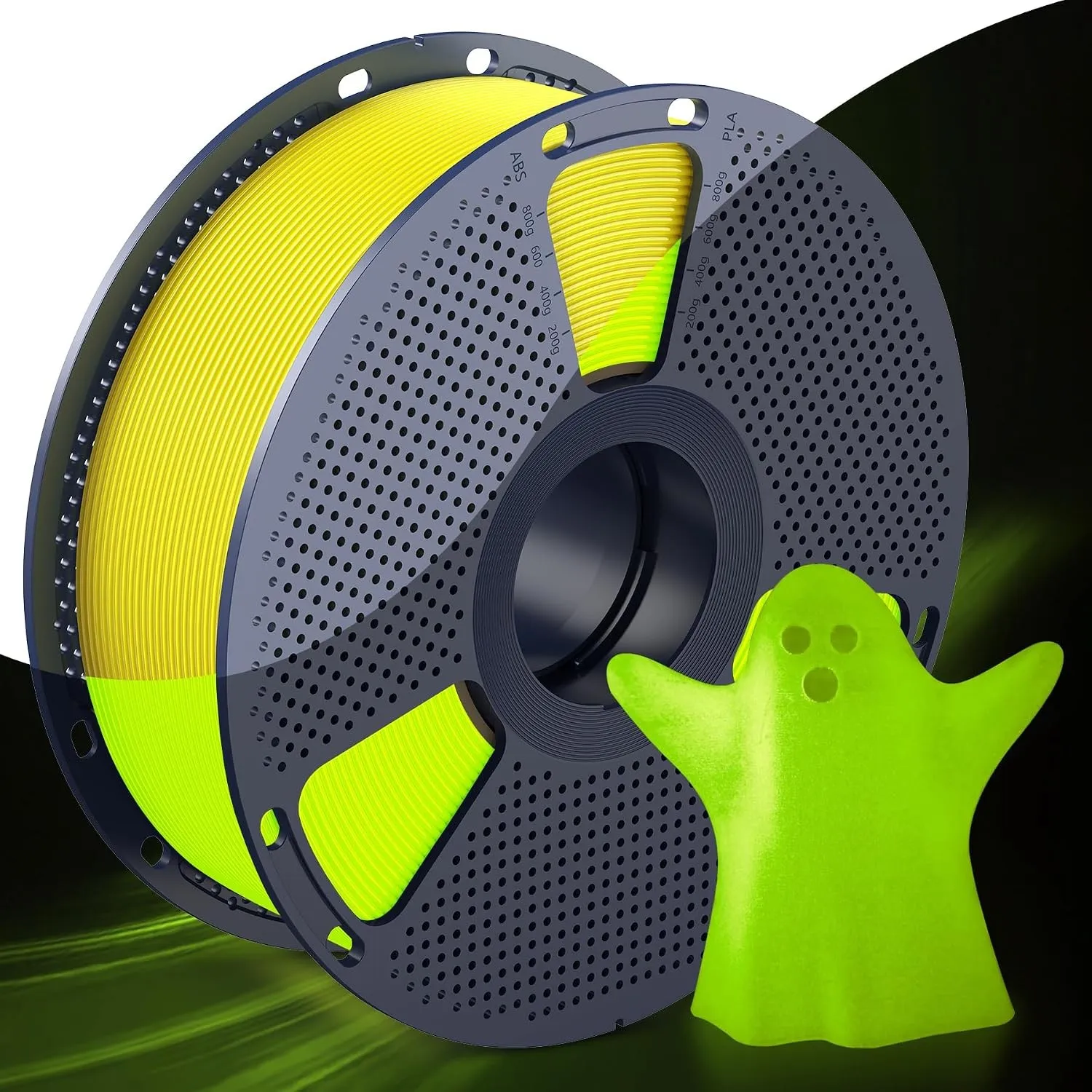 SUNLU PLA Glow in The Dark Filament 1.75 mm 1KG Leuchtend Gelb