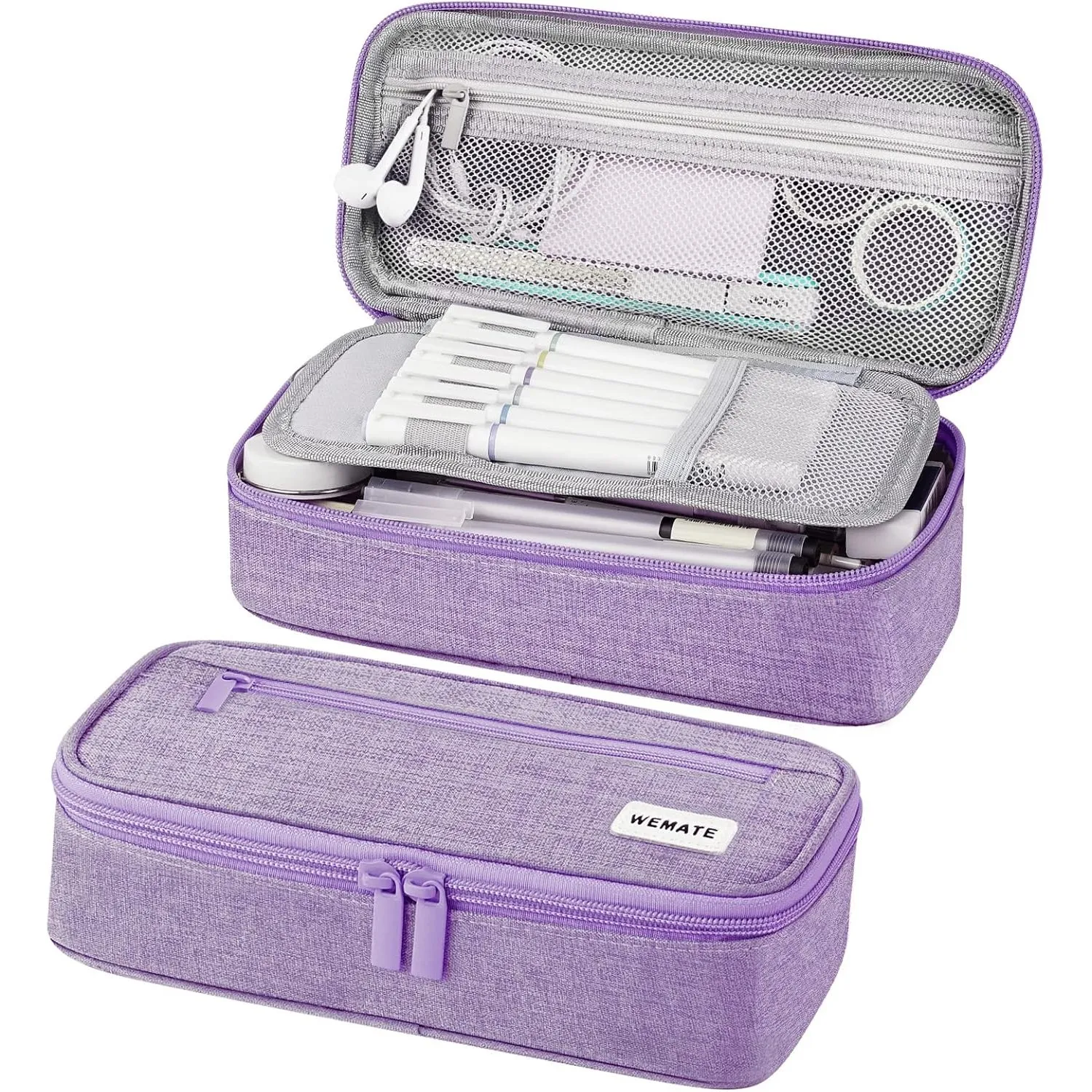 WEMATE Federmäppchen Federtaschen Mäppchen Etui Stifte 5 Fach, Große Kapazität Pencil Case Großes Federmäppchen Tasche …