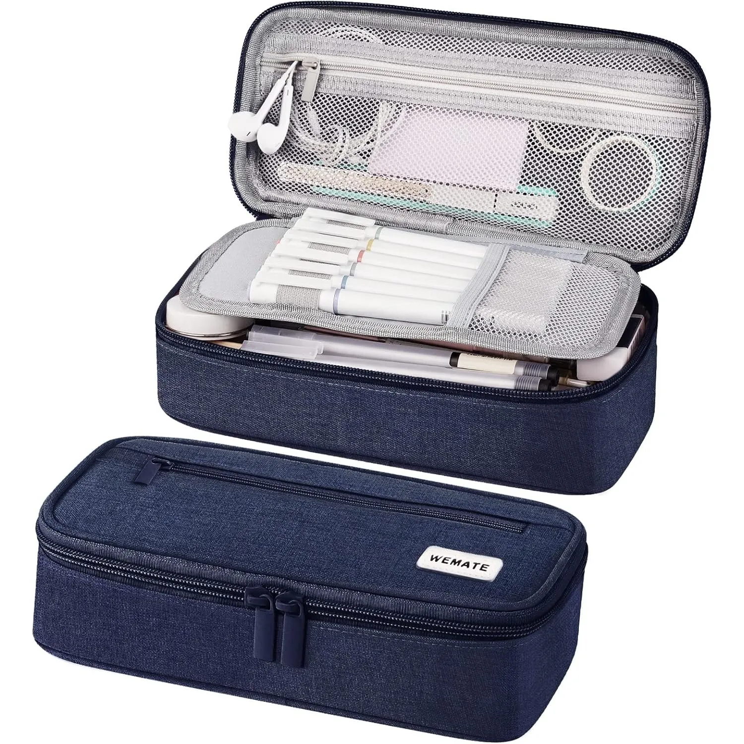 WEMATE Federmäppchen Federtaschen Mäppchen Etui Stifte 5 Fach, Große Kapazität Pencil Case Großes Federmäppchen Tasche …