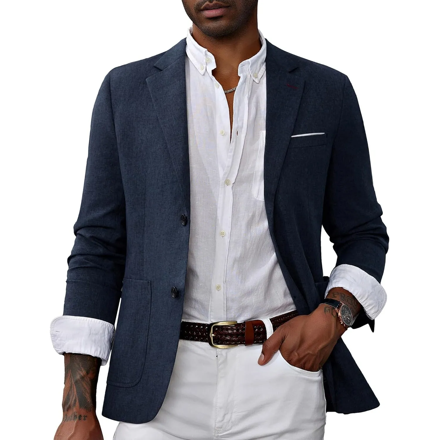 PJ PAUL JONES Sakko Herren Sportlich 2 Knöpfe Regular Fit Anzugjacke Blazer