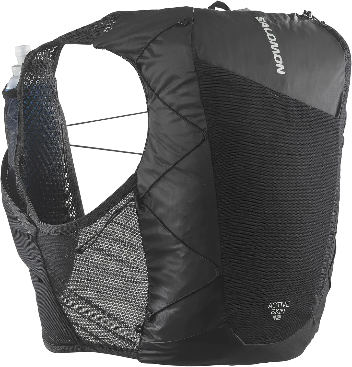 Salomon Active Skin 12 Set, Brusttaschen mit einfacher Flüssigkeitszufuhr, Precision SensiFit Comfort, Ultra Trail Opti…