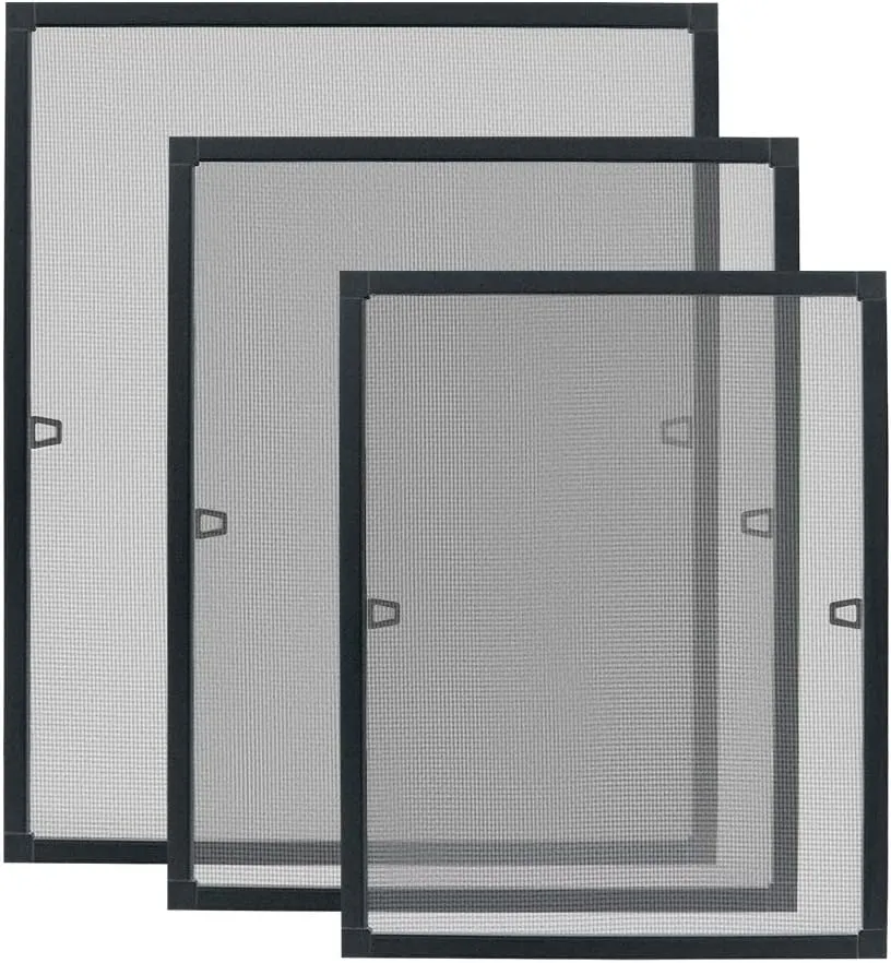 UISEBRT Insektenschutz Fenster - Fliegengitter mit Aluminium Rahmen - Mückengitter Fliegenschutz - Spannrahmen ohne Boh…