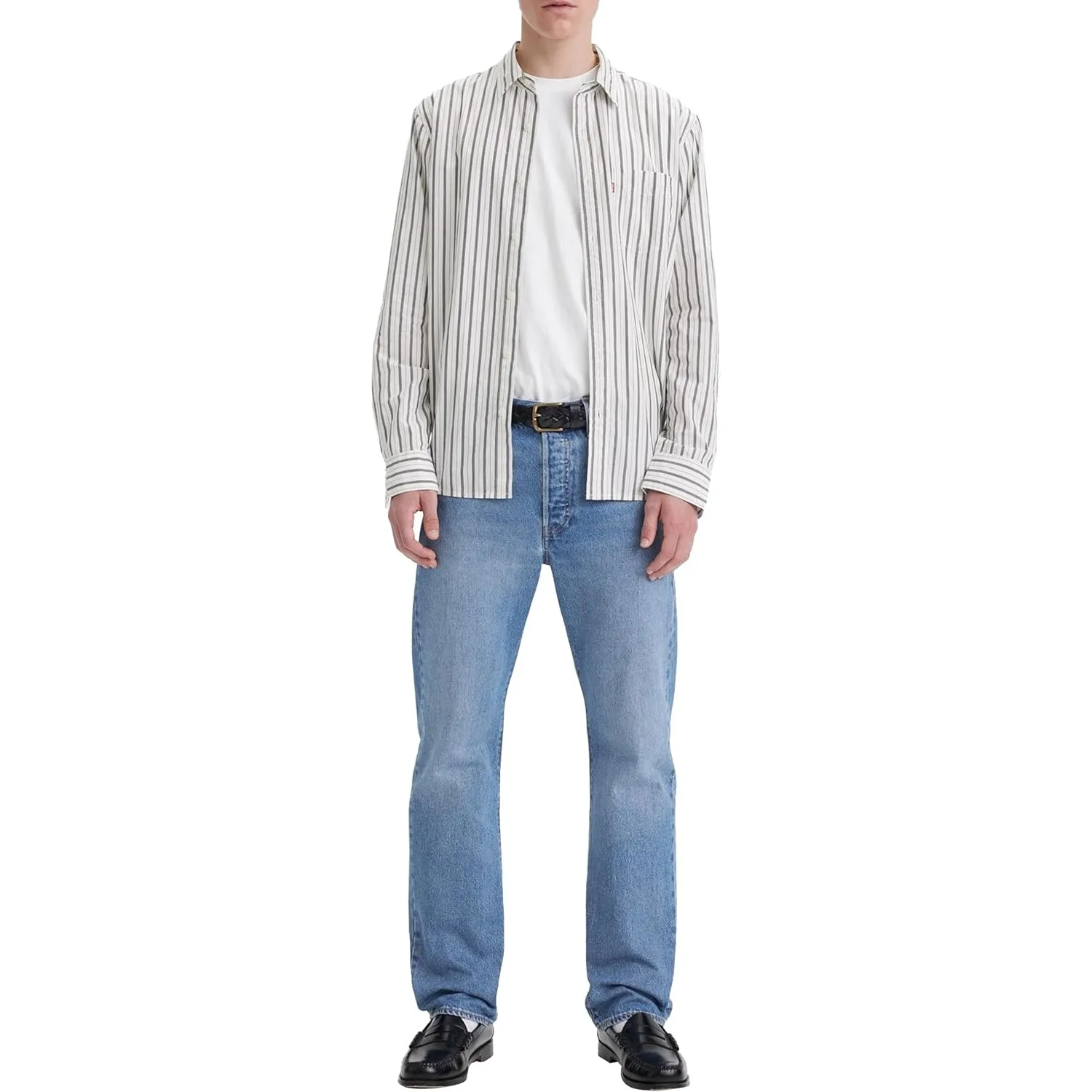 Levi's Herren Jeanshose 501 Original mit Knopfleiste, Straight Fit