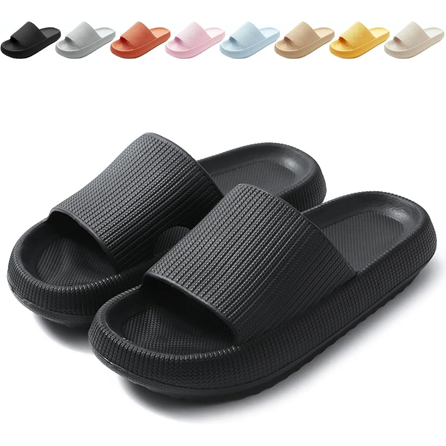 Calish Badeschuhe Herren Damen Cozislides Original Slippers Cloudyzz Schlappen Wolke rutschfeste Badelatschen Hausschuh…