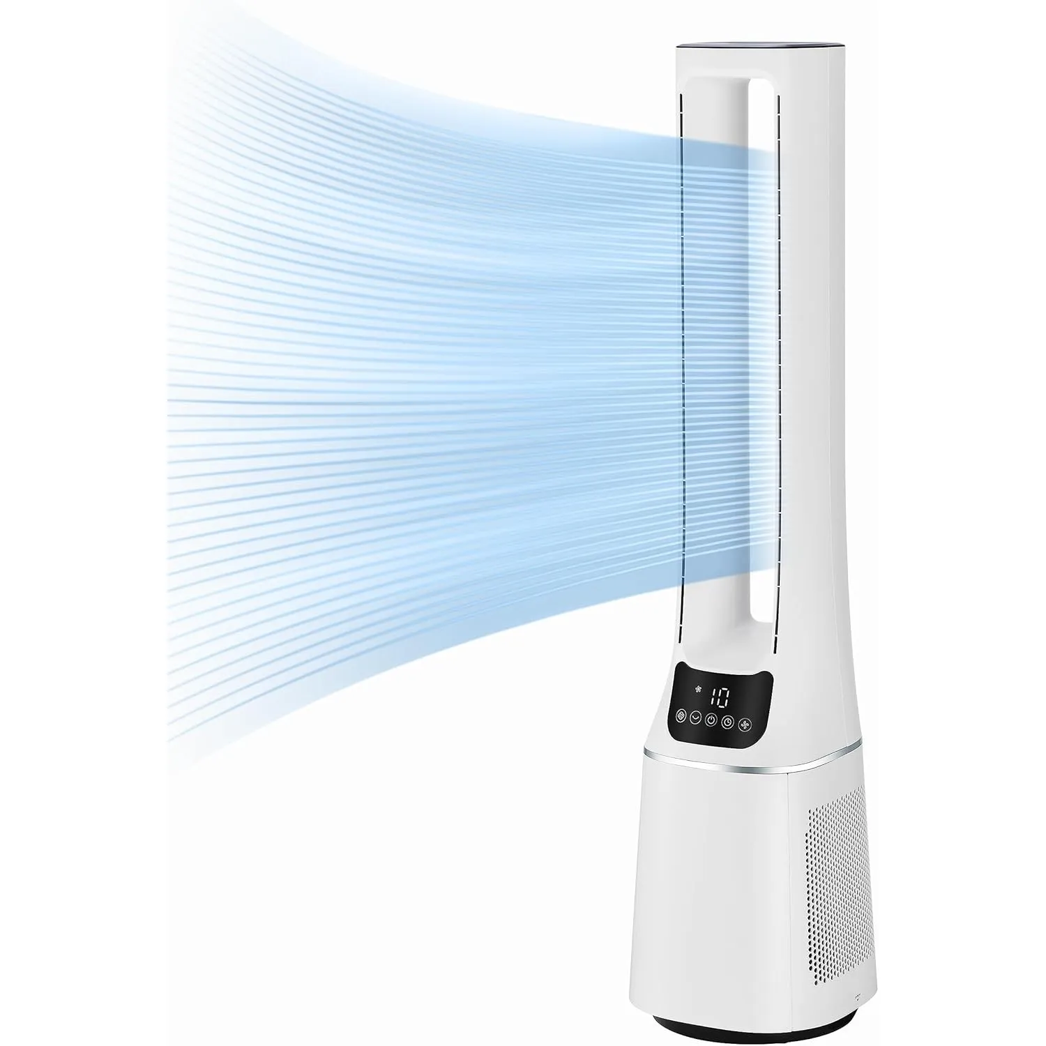 Midea MFP-120 (WH) 2 in 1 Turmventilator Leise 38dB Luftreiniger CADR 120 für 47.6 ㎡ LED Display Fernbedienung Oszillat…