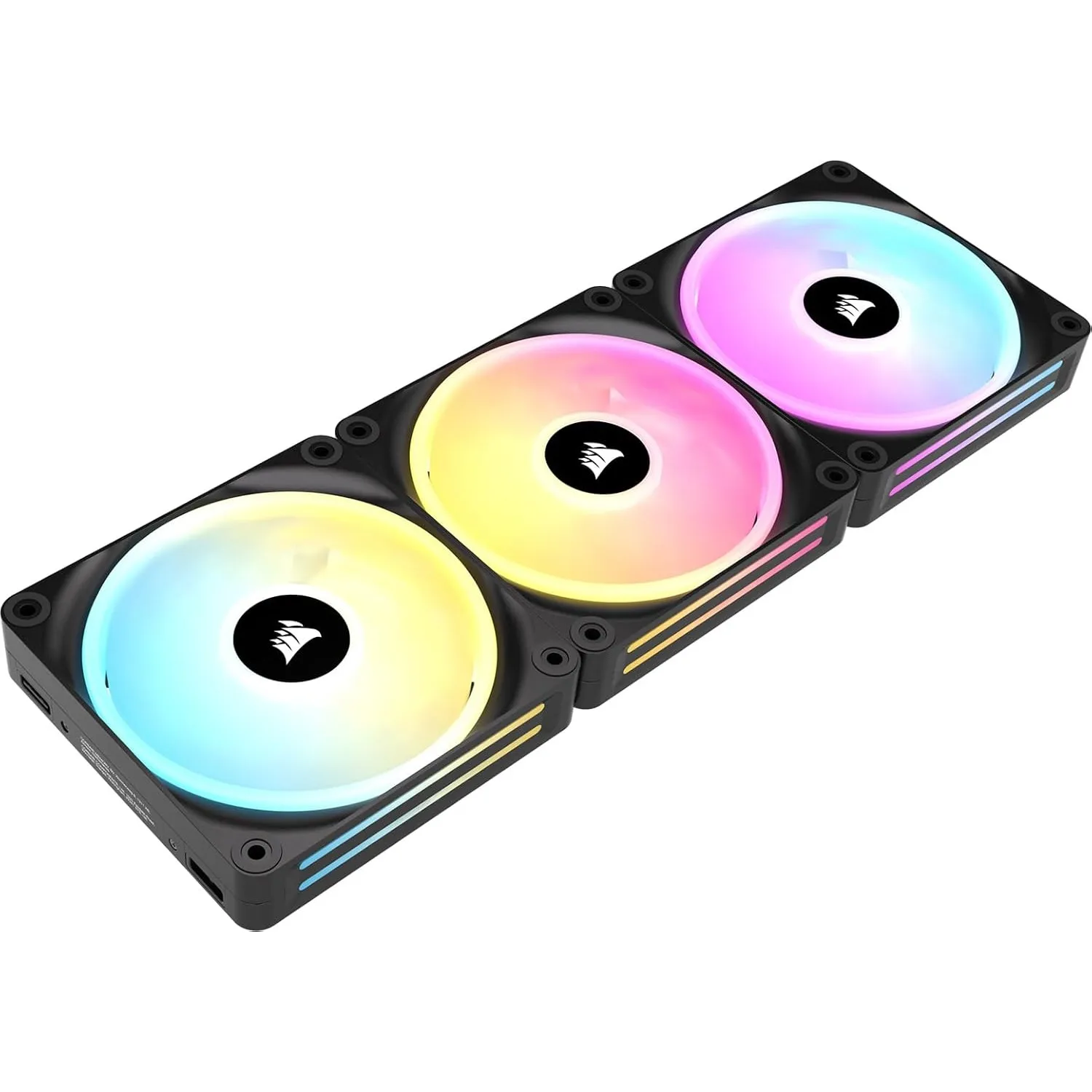 CORSAIR iCUE LINK QX120 RGB 120mm RGB Lüfter - Dreierpack - Schwarz